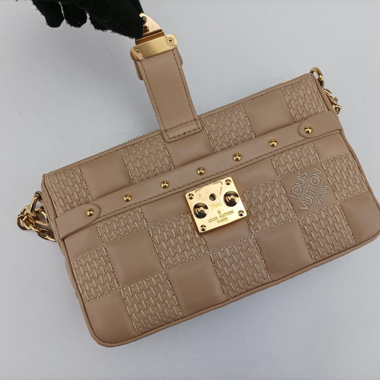 Pochette Troca Beige Damier Giant M59048 IC chipポシェット トロカ ベージュ ダミエ ジャイアント M59048 ICチップ