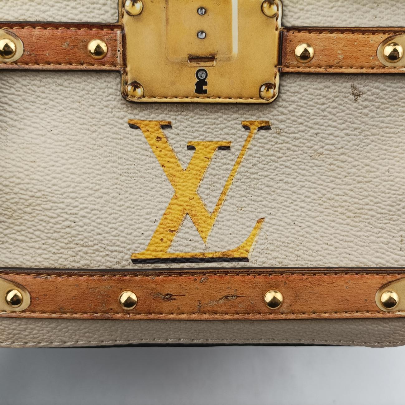 Square Navy x Beige x Yellow Monogram Trompe l'oeil M52350 FL2148スクエア ネイビーxベージュxイエロー モノグラム トロンプルイユ M52350 FL2148