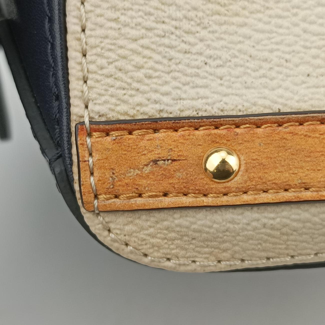 Square Navy x Beige x Yellow Monogram Trompe l'oeil M52350 FL2148スクエア ネイビーxベージュxイエロー モノグラム トロンプルイユ M52350 FL2148