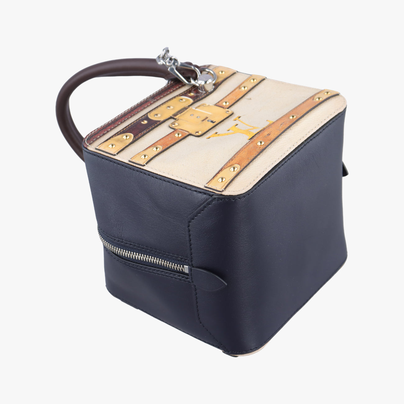 Square Navy x Beige x Yellow Monogram Trompe l'oeil M52350 FL2148スクエア ネイビーxベージュxイエロー モノグラム トロンプルイユ M52350 FL2148