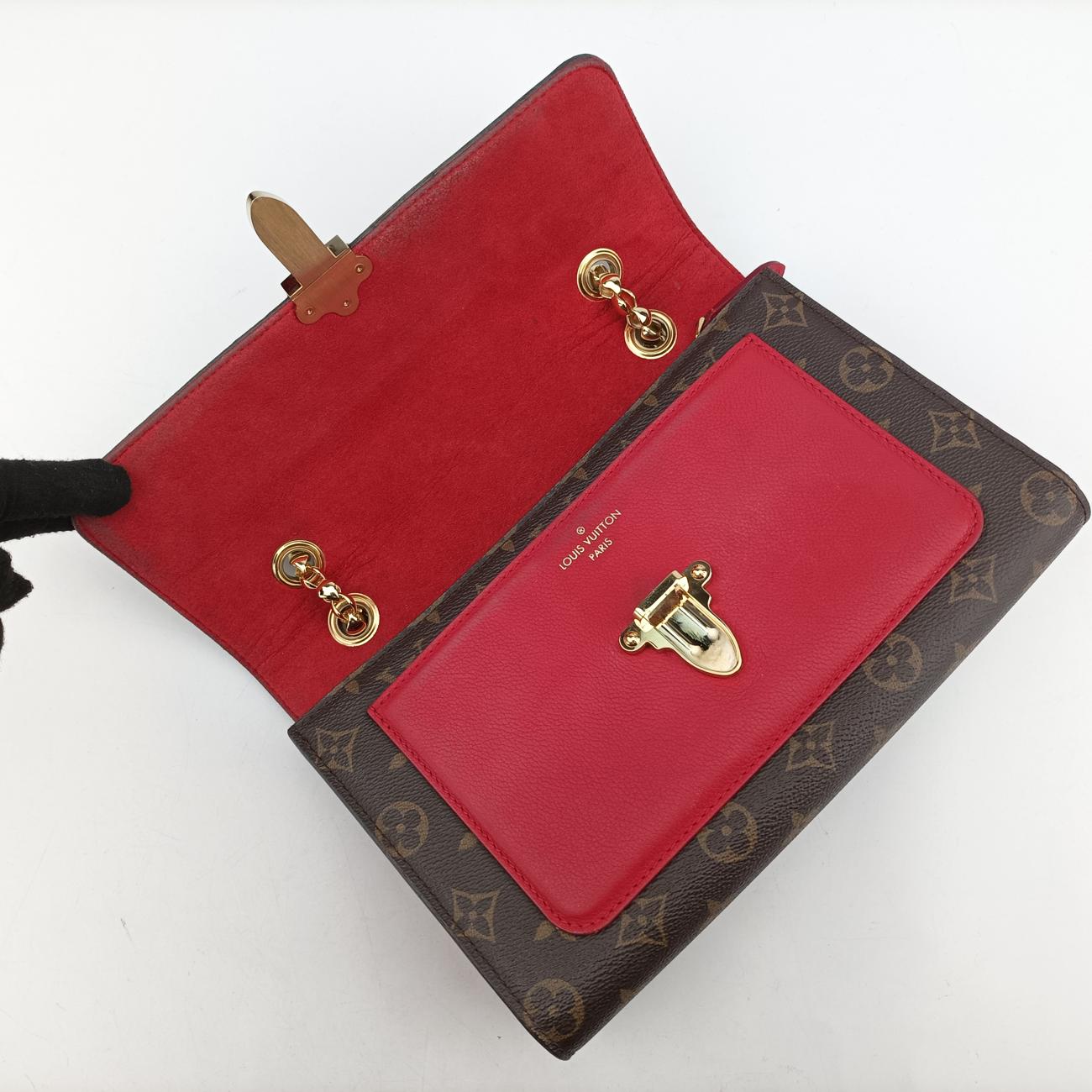 VICTOIRE Brown×CERISE Monogram Canvas×calf leather M41731 CA4186ヴィクトワール モノグラム/ブラウン系×スリーズ モノグラムキャンバス×カーフレザー M41731 CA4186
