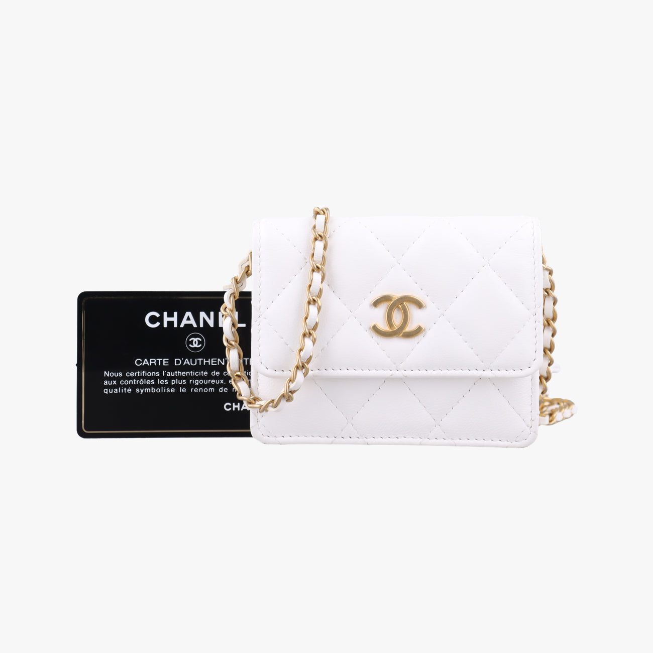 Matelasse coco mark White lambskin AP1895 30638768マトラッセ ココマーク ホワイト ラムスキン AP1895 30638768