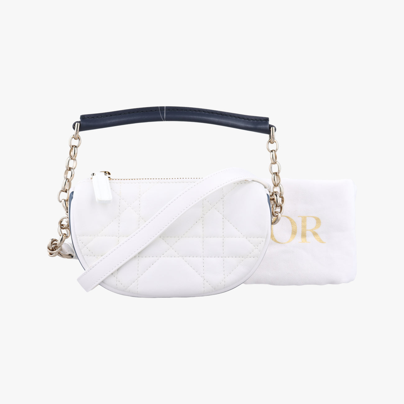 Cannage Vibe Hobo micro White lambskin  19-MA-0232カナージュ ヴァイブ ホーボー マイクロ ホワイト ラムスキン  19-MA-0232