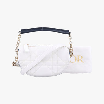 Cannage Vibe Hobo micro White lambskin  19-MA-0232カナージュ ヴァイブ ホーボー マイクロ ホワイト ラムスキン  19-MA-0232
