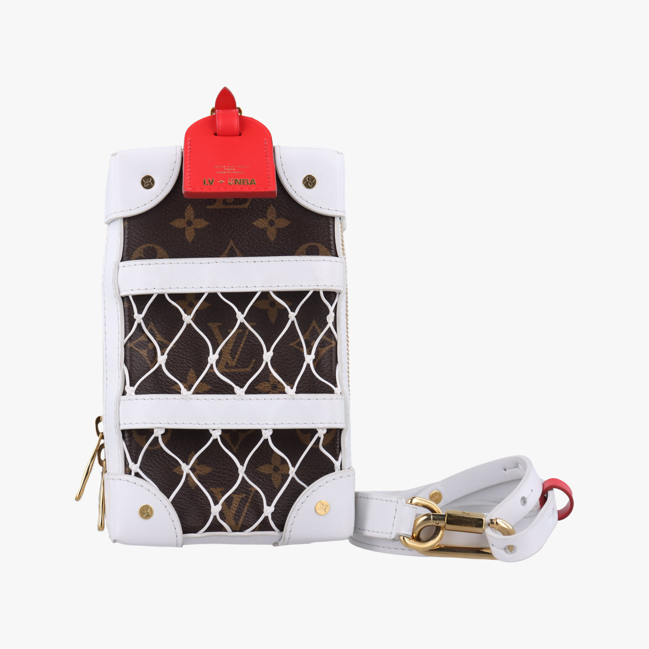 Soft Trunk Phone Box brown×white Monogram Canvas×calf leather M80102 TJ4220ソフトトランク フォーンボックス モノグラム/ブラウン系×ホワイト モノグラムキャンバス×カーフレザー M80102 TJ4220