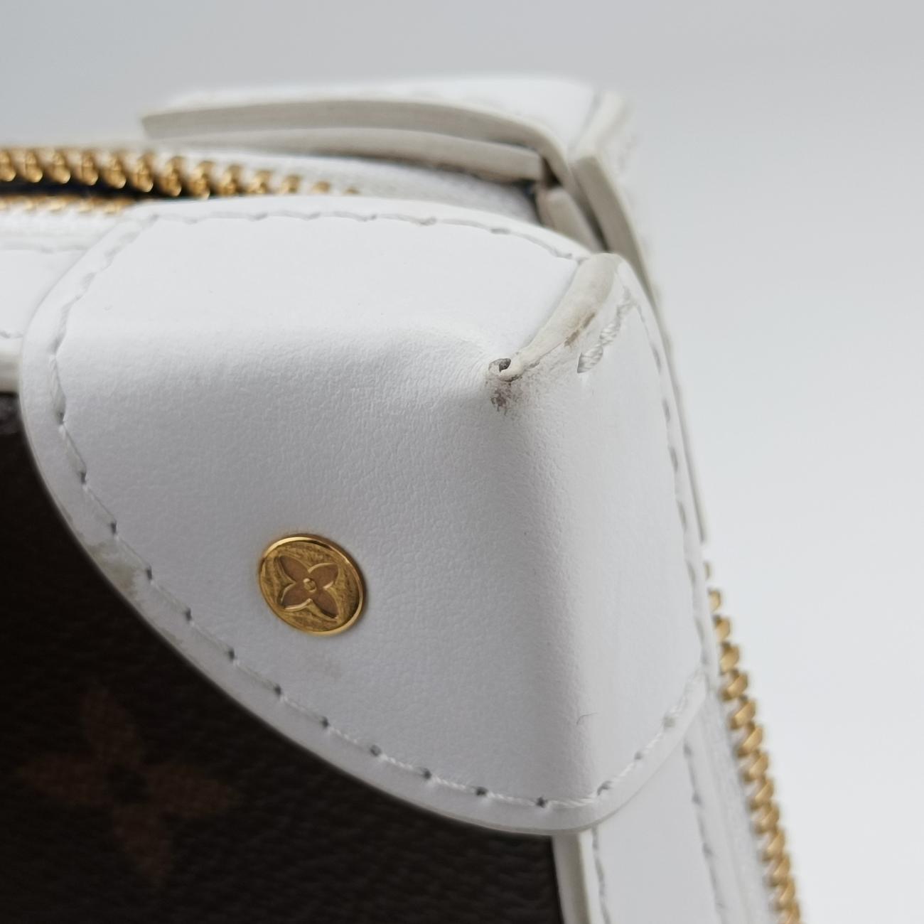 Soft Trunk Phone Box brown×white Monogram Canvas×calf leather M80102 TJ4220ソフトトランク フォーンボックス モノグラム/ブラウン系×ホワイト モノグラムキャンバス×カーフレザー M80102 TJ4220