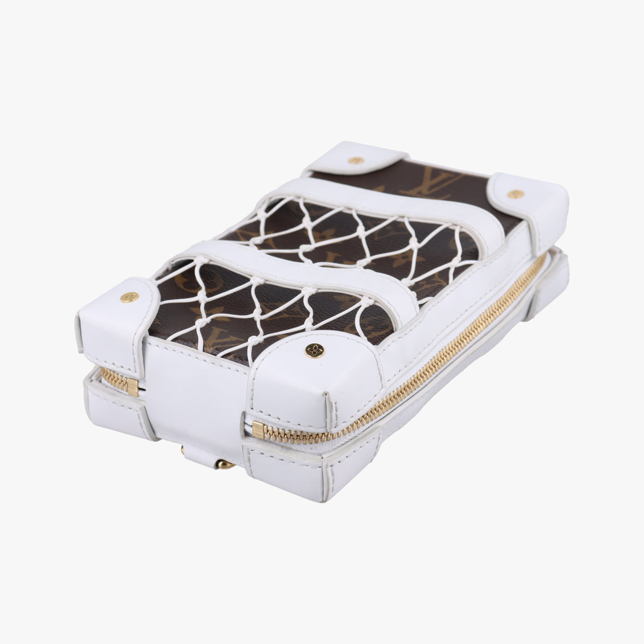 Soft Trunk Phone Box brown×white Monogram Canvas×calf leather M80102 TJ4220ソフトトランク フォーンボックス モノグラム/ブラウン系×ホワイト モノグラムキャンバス×カーフレザー M80102 TJ4220