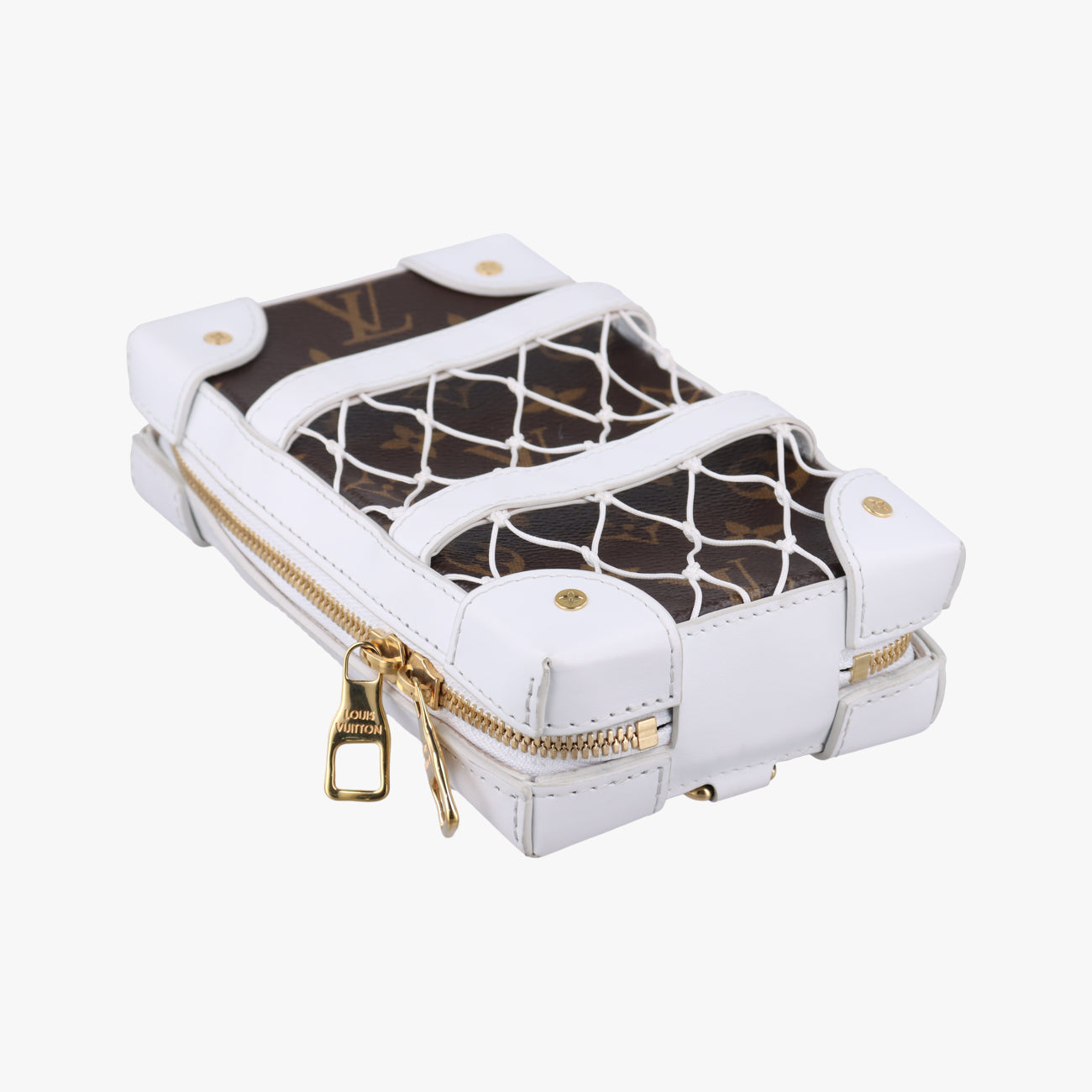 Soft Trunk Phone Box brown×white Monogram Canvas×calf leather M80102 TJ4220ソフトトランク フォーンボックス モノグラム/ブラウン系×ホワイト モノグラムキャンバス×カーフレザー M80102 TJ4220