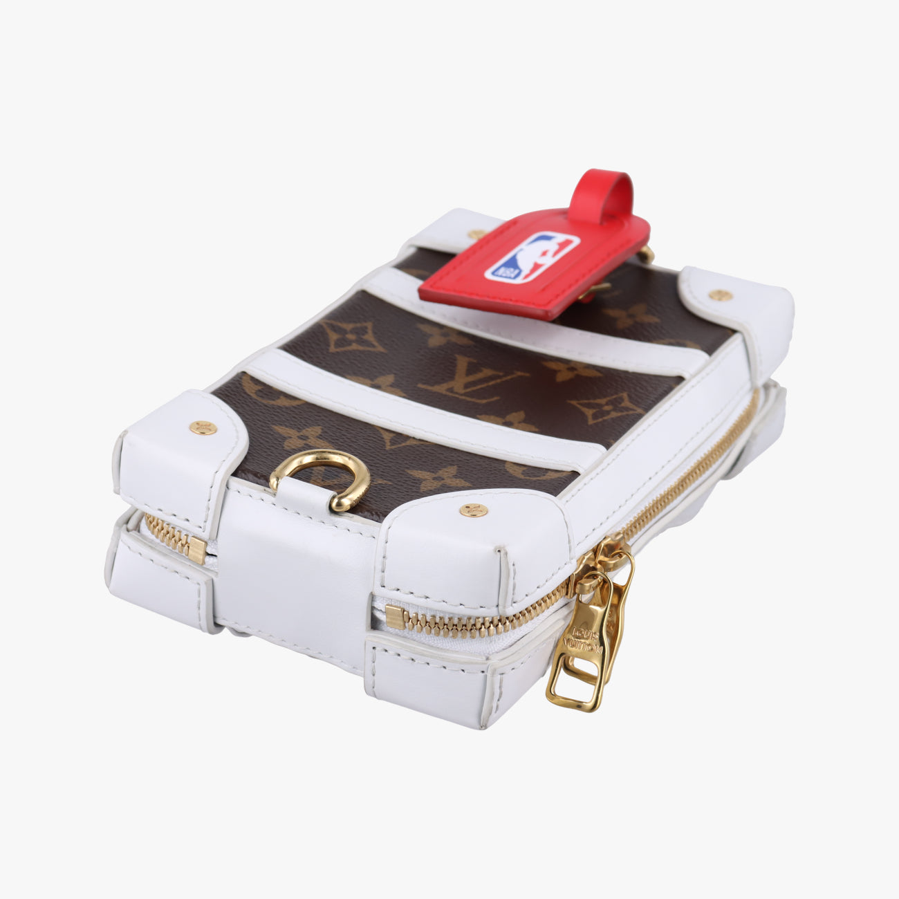 Soft Trunk Phone Box brown×white Monogram Canvas×calf leather M80102 TJ4220ソフトトランク フォーンボックス モノグラム/ブラウン系×ホワイト モノグラムキャンバス×カーフレザー M80102 TJ4220