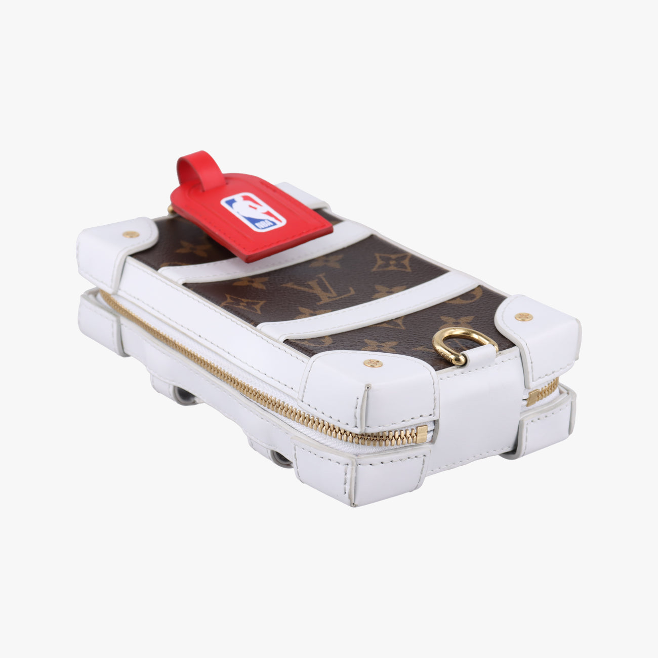 Soft Trunk Phone Box brown×white Monogram Canvas×calf leather M80102 TJ4220ソフトトランク フォーンボックス モノグラム/ブラウン系×ホワイト モノグラムキャンバス×カーフレザー M80102 TJ4220