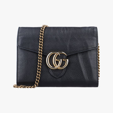 GG Marmont Black Leather 401232GGマーモント ブラック レザー 401232