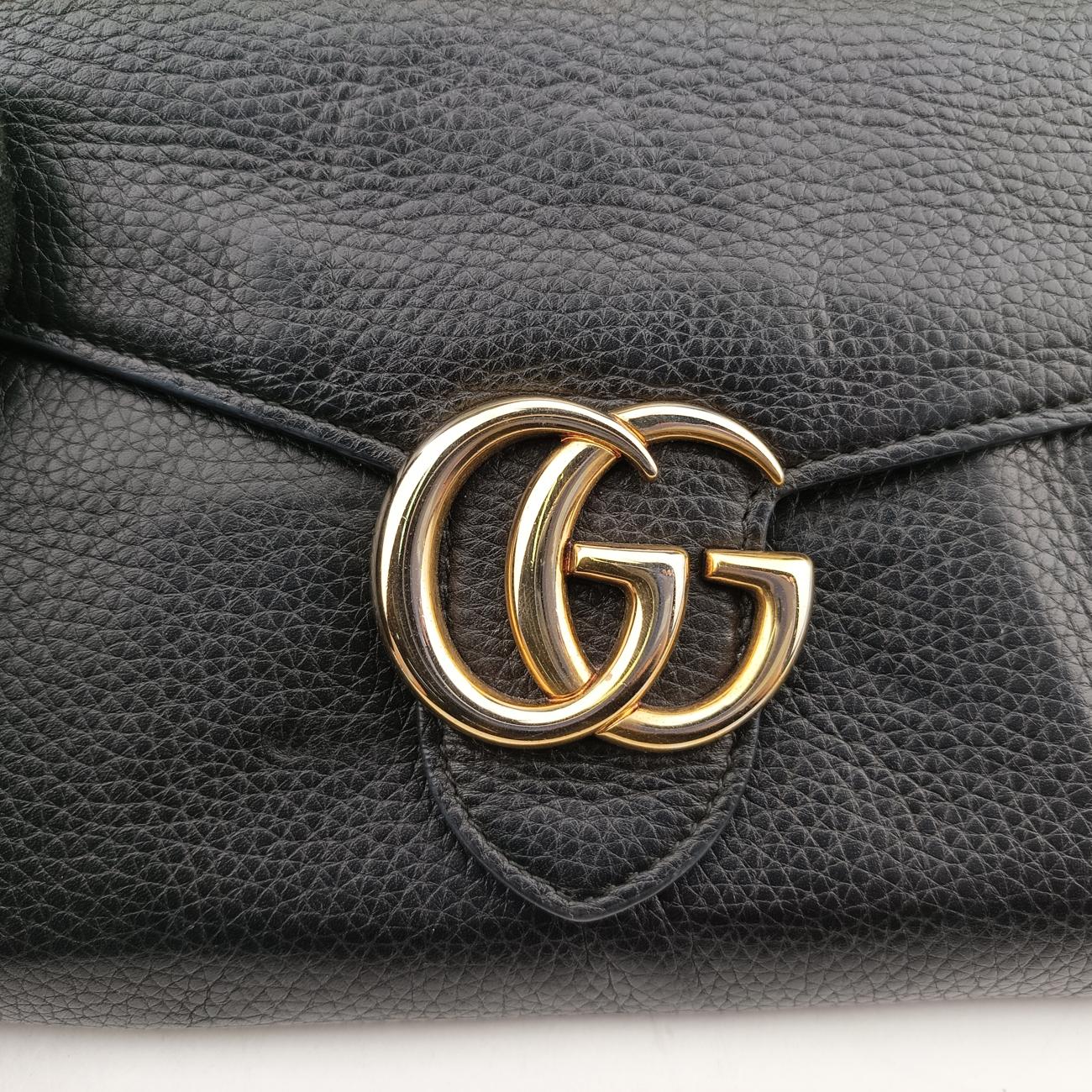 GG Marmont Black Leather 401232GGマーモント ブラック レザー 401232