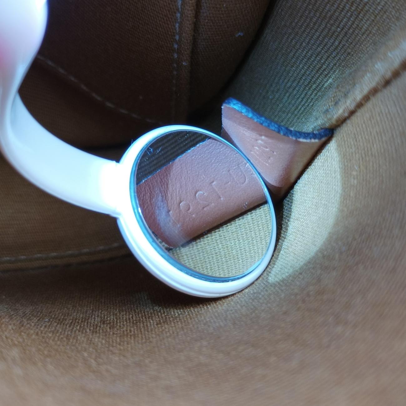 Triomphe Mini Besace White×brown PVC coated canvas  F-CU-1291ミニ ブザス トリオンフ ホワイト×ブラウン PVCコーティングキャンバス  F-CU-1291