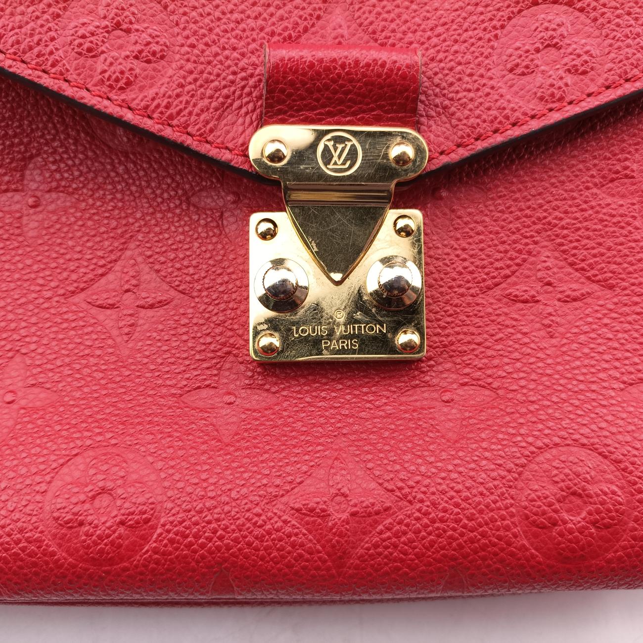 Pochette MeTIS MM Scarlet Red Monogram Empreinte M44155 AR0187ポシェットメティスMM スカーレット モノグラム アンプラント M44155 AR0187