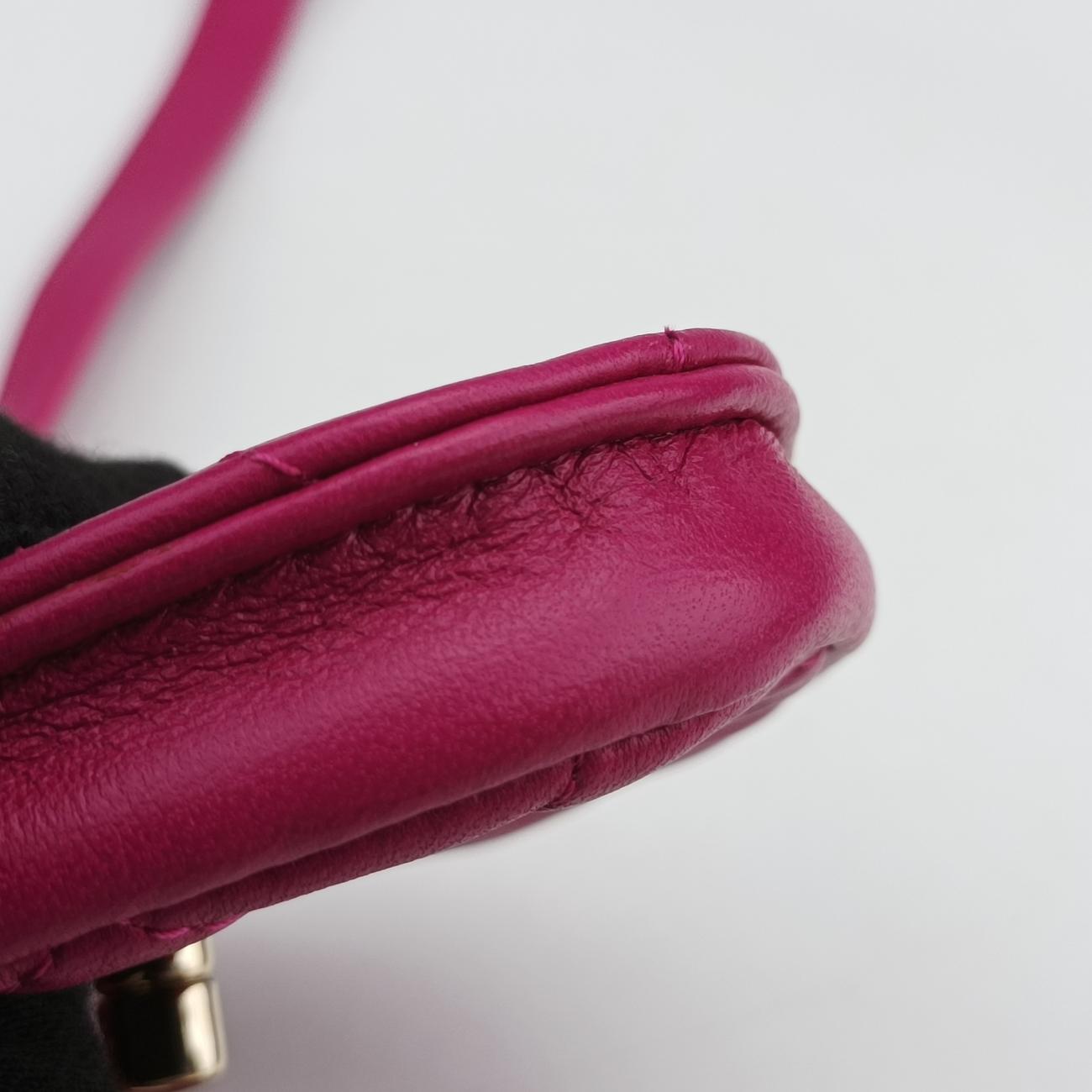 CC Waist Coin Purse Purple lambskin×fabric AP0743 29000495マトラッセ ウエスト コインパース パープル ラムスキン×ファブリック AP0743 29000495