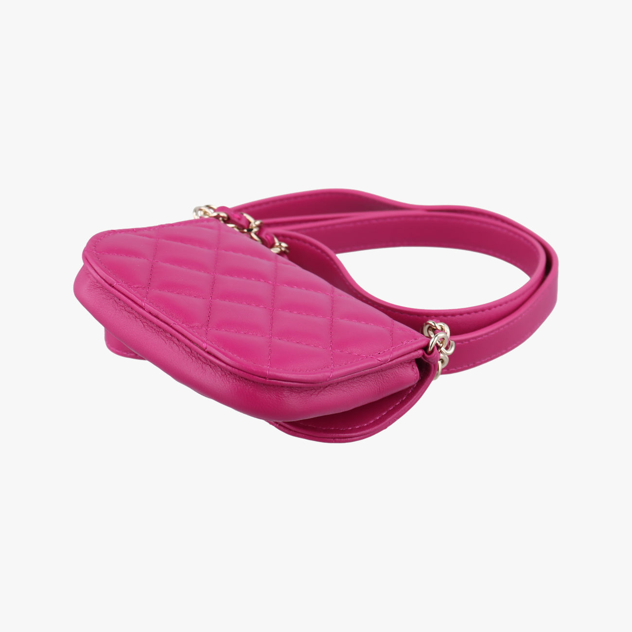 CC Waist Coin Purse Purple lambskin×fabric AP0743 29000495マトラッセ ウエスト コインパース パープル ラムスキン×ファブリック AP0743 29000495