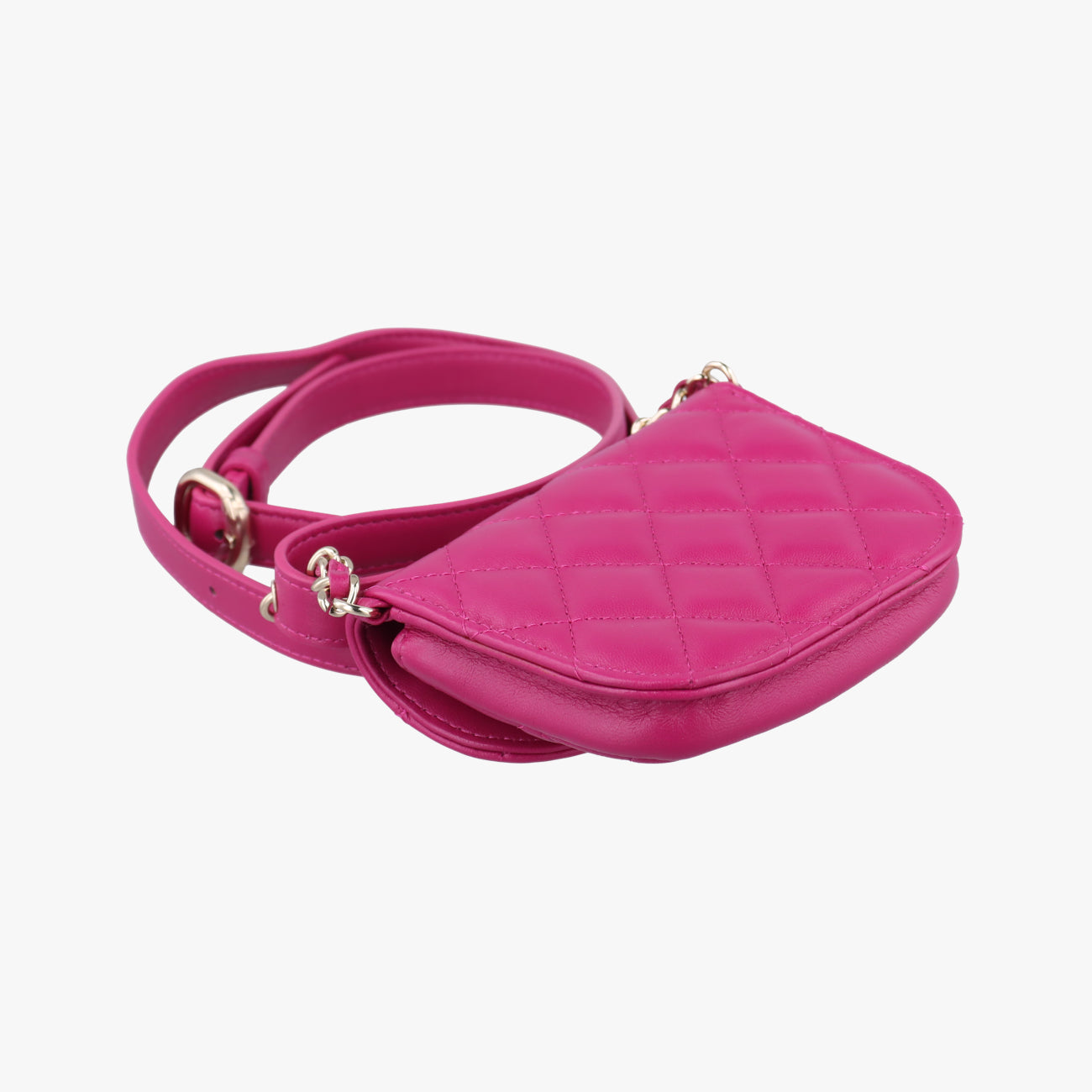 CC Waist Coin Purse Purple lambskin×fabric AP0743 29000495マトラッセ ウエスト コインパース パープル ラムスキン×ファブリック AP0743 29000495