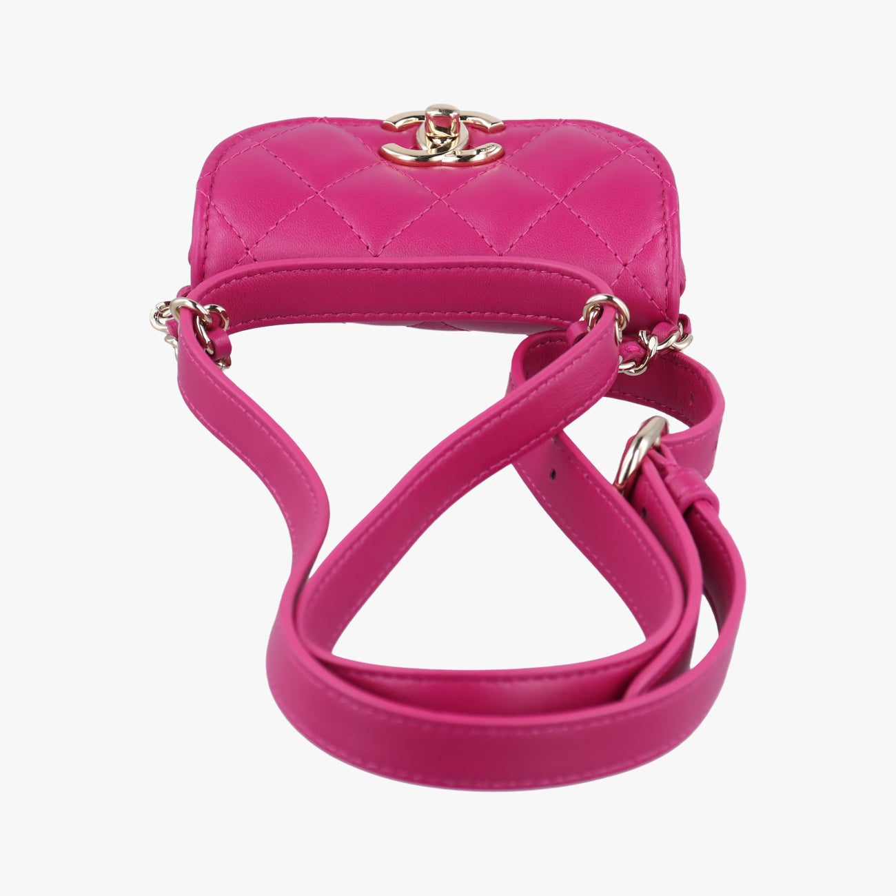 CC Waist Coin Purse Purple lambskin×fabric AP0743 29000495マトラッセ ウエスト コインパース パープル ラムスキン×ファブリック AP0743 29000495