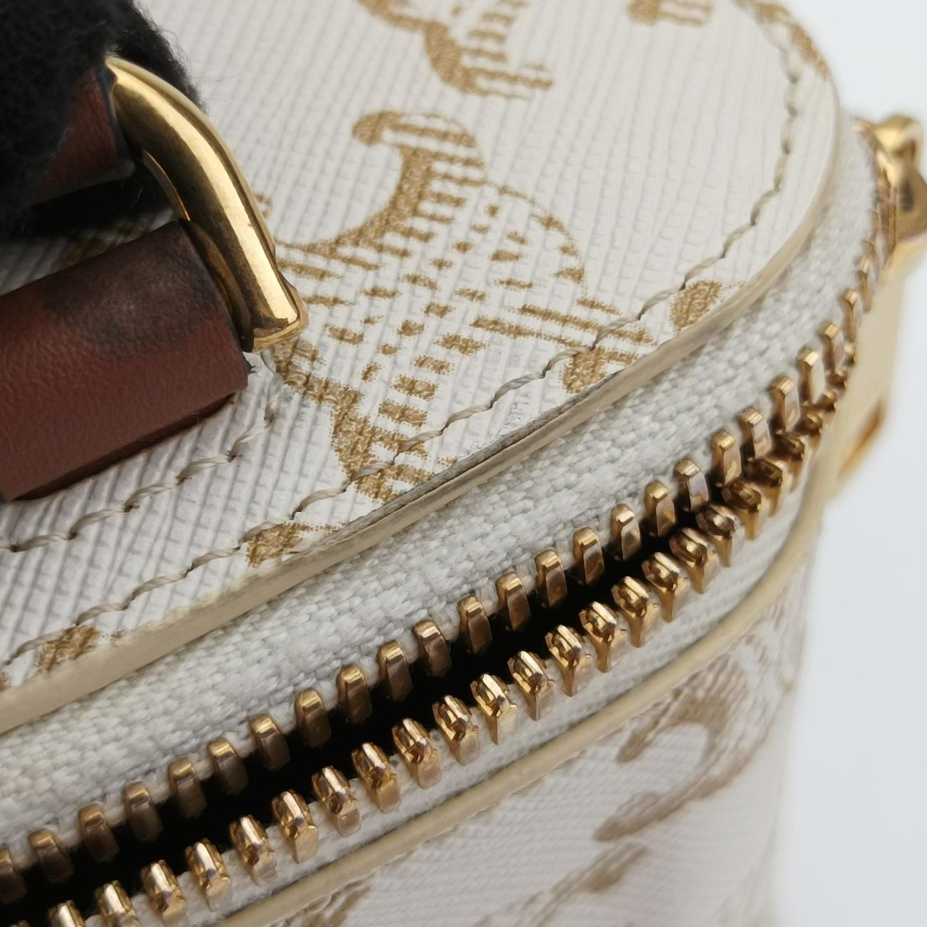 TRIOMPHE mini vanity case White PVC coated canvas  U-DS-0243トリオンフ ミニ バニティーケース ホワイト PVCコーティングキャンバス  U-DS-0243