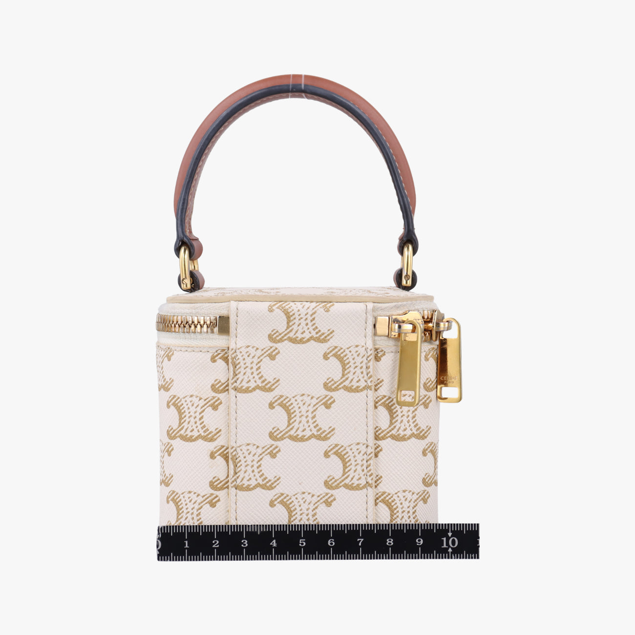 TRIOMPHE mini vanity case White PVC coated canvas  U-DS-0243トリオンフ ミニ バニティーケース ホワイト PVCコーティングキャンバス  U-DS-0243