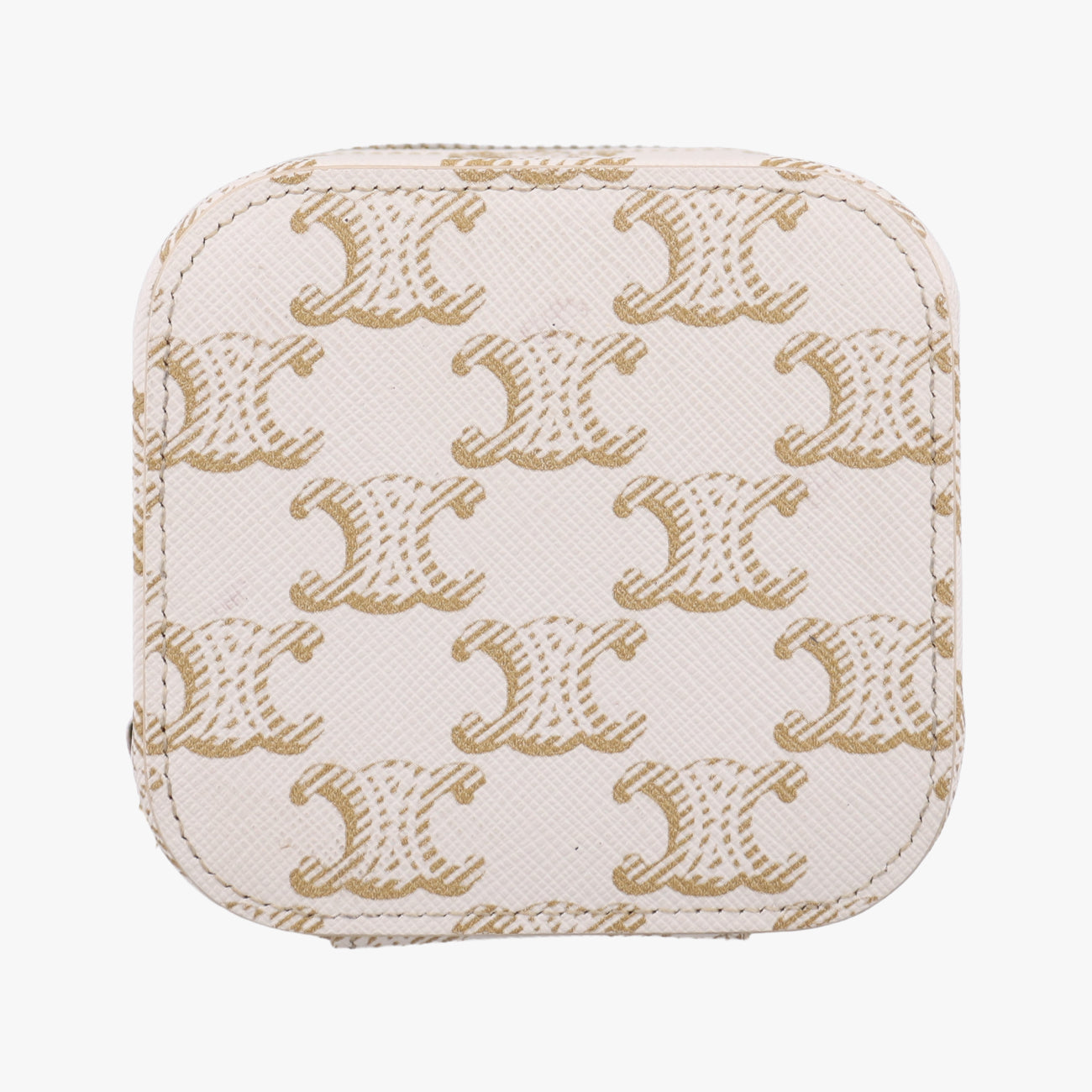 TRIOMPHE mini vanity case White PVC coated canvas  U-DS-0243トリオンフ ミニ バニティーケース ホワイト PVCコーティングキャンバス  U-DS-0243