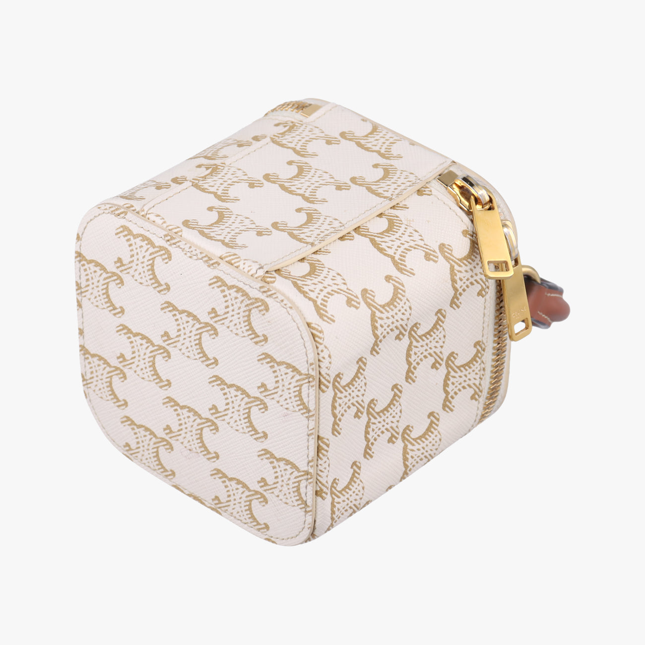 TRIOMPHE mini vanity case White PVC coated canvas  U-DS-0243トリオンフ ミニ バニティーケース ホワイト PVCコーティングキャンバス  U-DS-0243