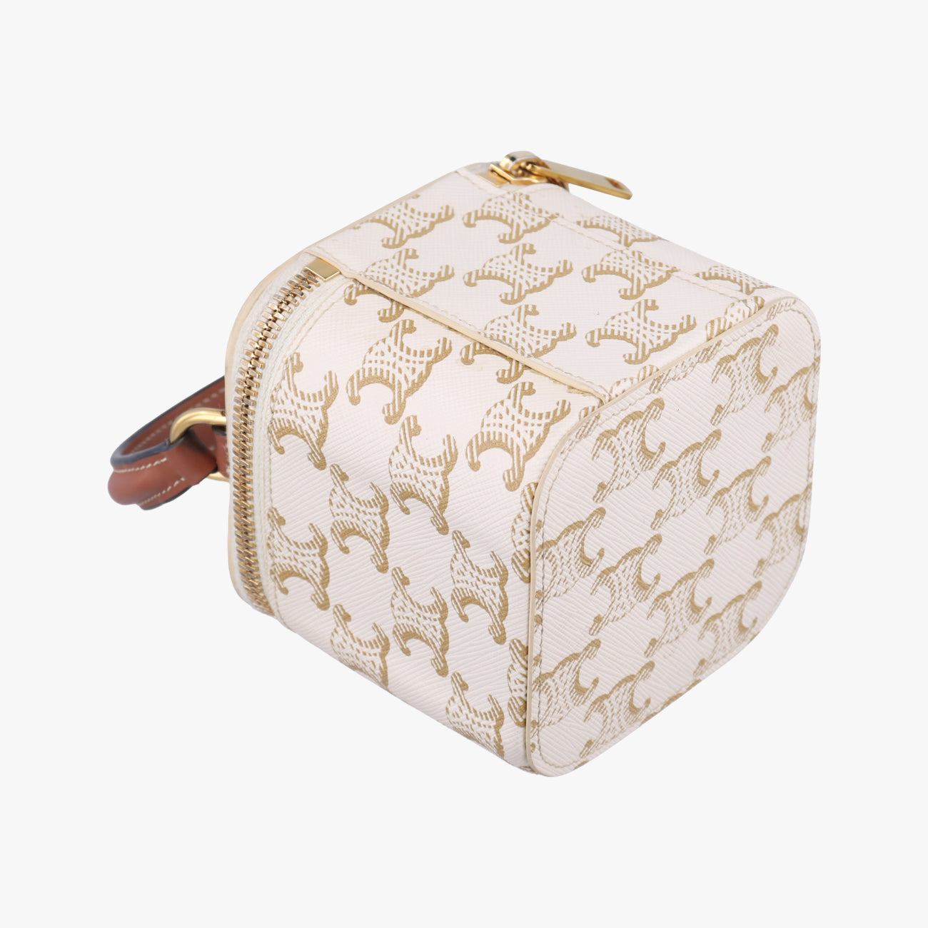 TRIOMPHE mini vanity case White PVC coated canvas  U-DS-0243トリオンフ ミニ バニティーケース ホワイト PVCコーティングキャンバス  U-DS-0243