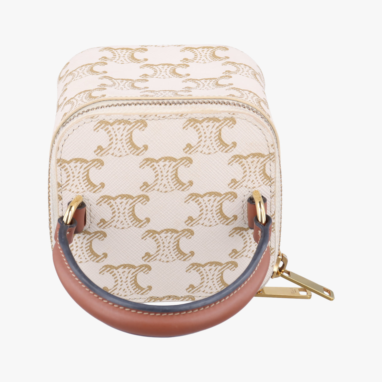 TRIOMPHE mini vanity case White PVC coated canvas  U-DS-0243トリオンフ ミニ バニティーケース ホワイト PVCコーティングキャンバス  U-DS-0243