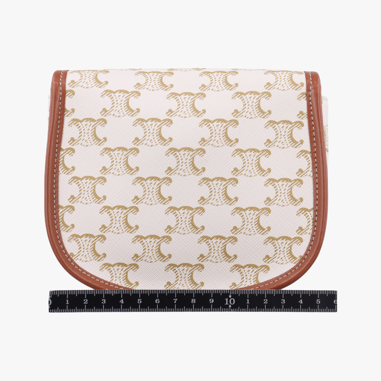 Triomphe Mini Besace White×brown PVC coated canvas  F-CU-1211ミニ ブザス トリオンフ ホワイト×ブラウン PVCコーティングキャンバス  F-CU-1211