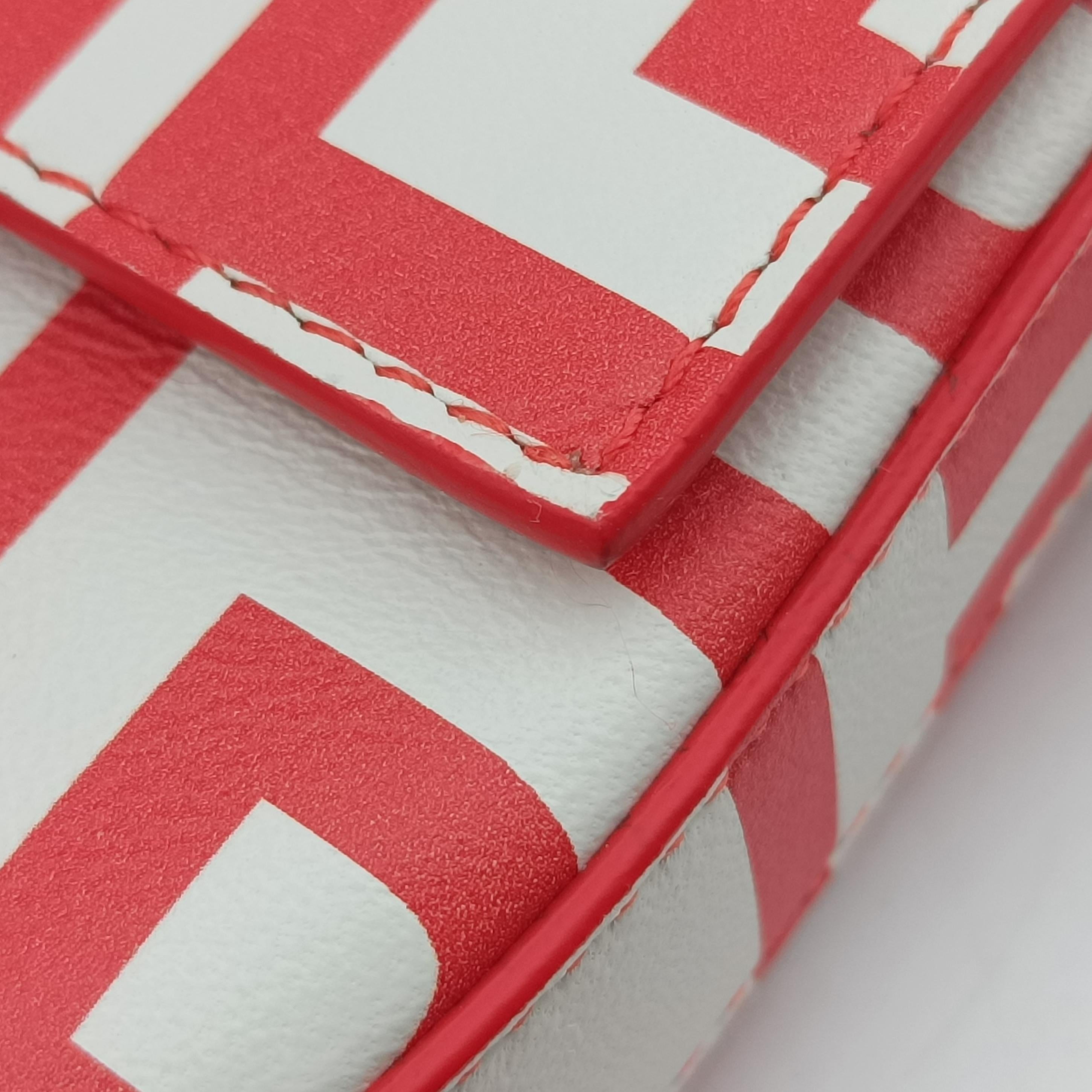 BAGUETTE Red×white Leather 7AS142 7AS142-AMWI-229-0501バゲット レッド×ホワイト レザー 7AS142 7AS142-AMWI-229-0501