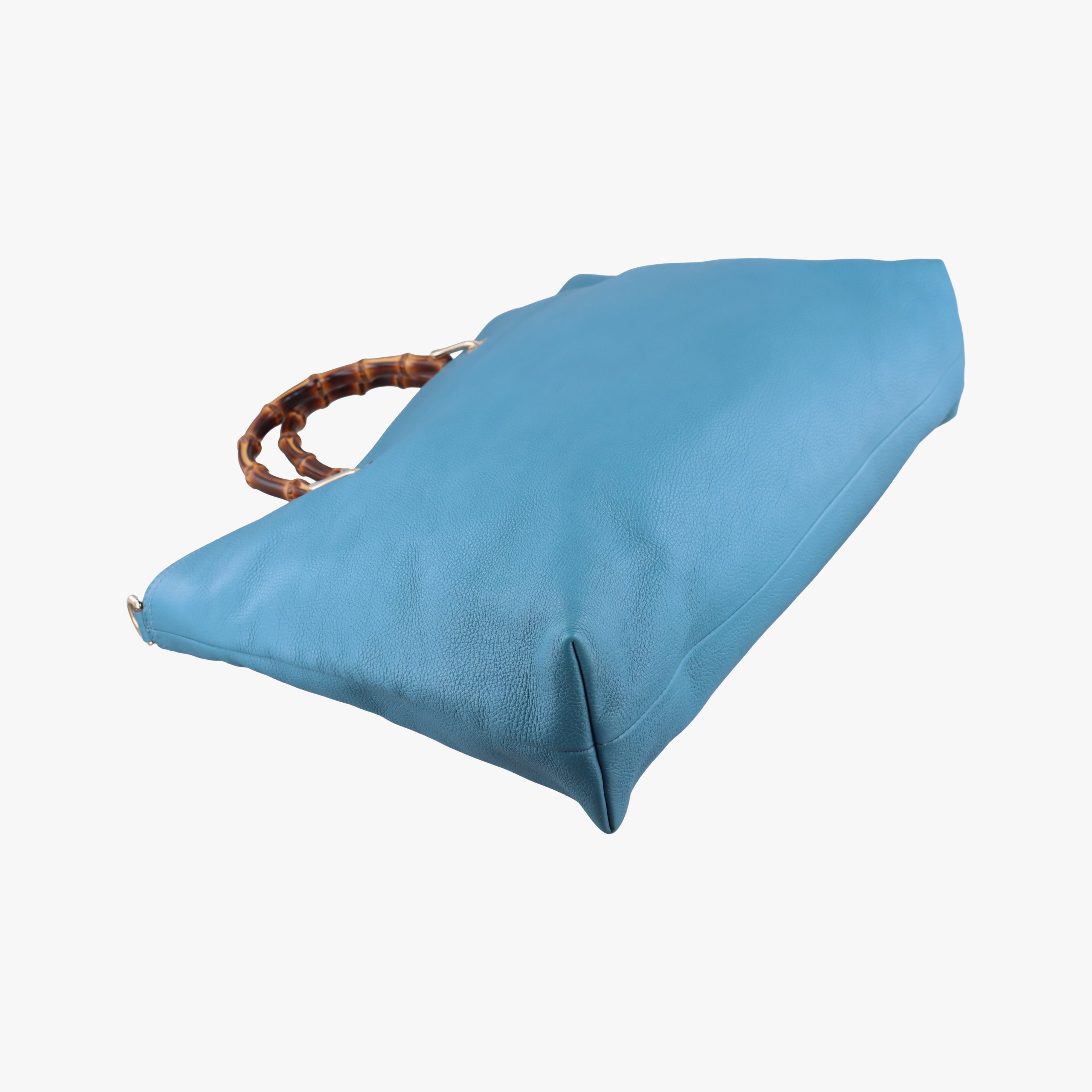 Bamboo Shopper Blue Leather 323664 B014740224バンブーショッパー ブルー レザー 323664 B014740224