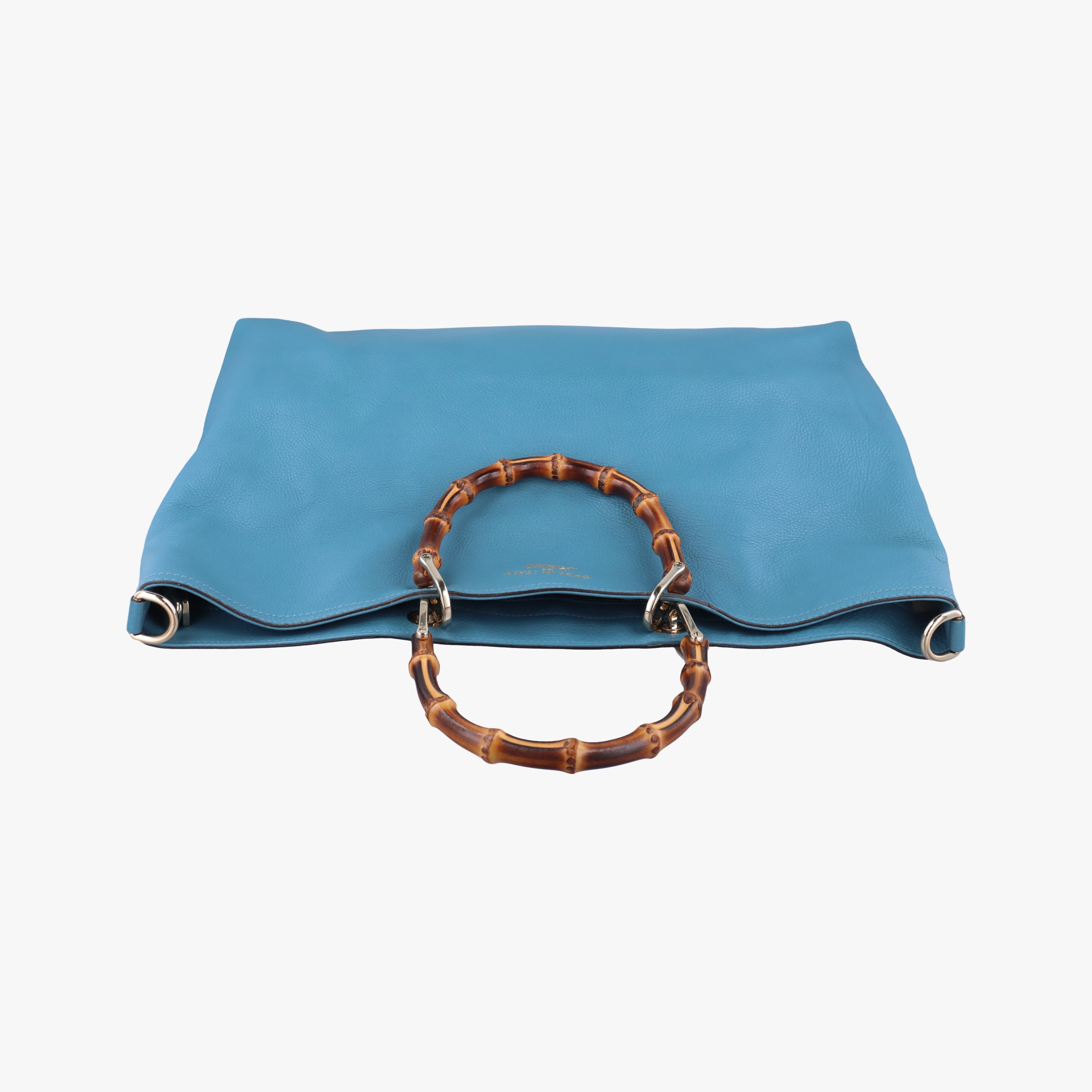 Bamboo Shopper Blue Leather 323664 B014740224バンブーショッパー ブルー レザー 323664 B014740224