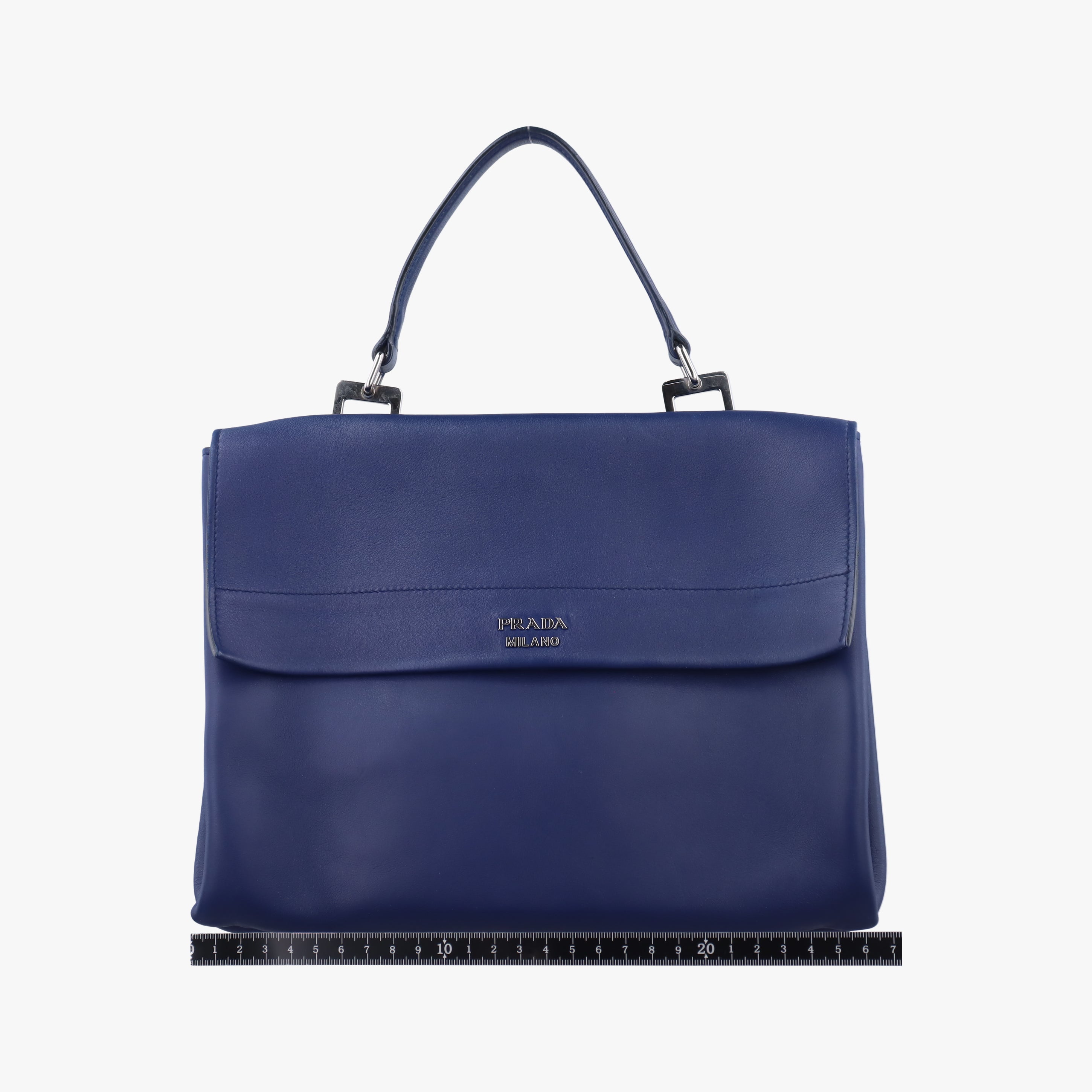 Double flap chain Blue Leather 25ダブルフラップチェーン ブルー レザー 25