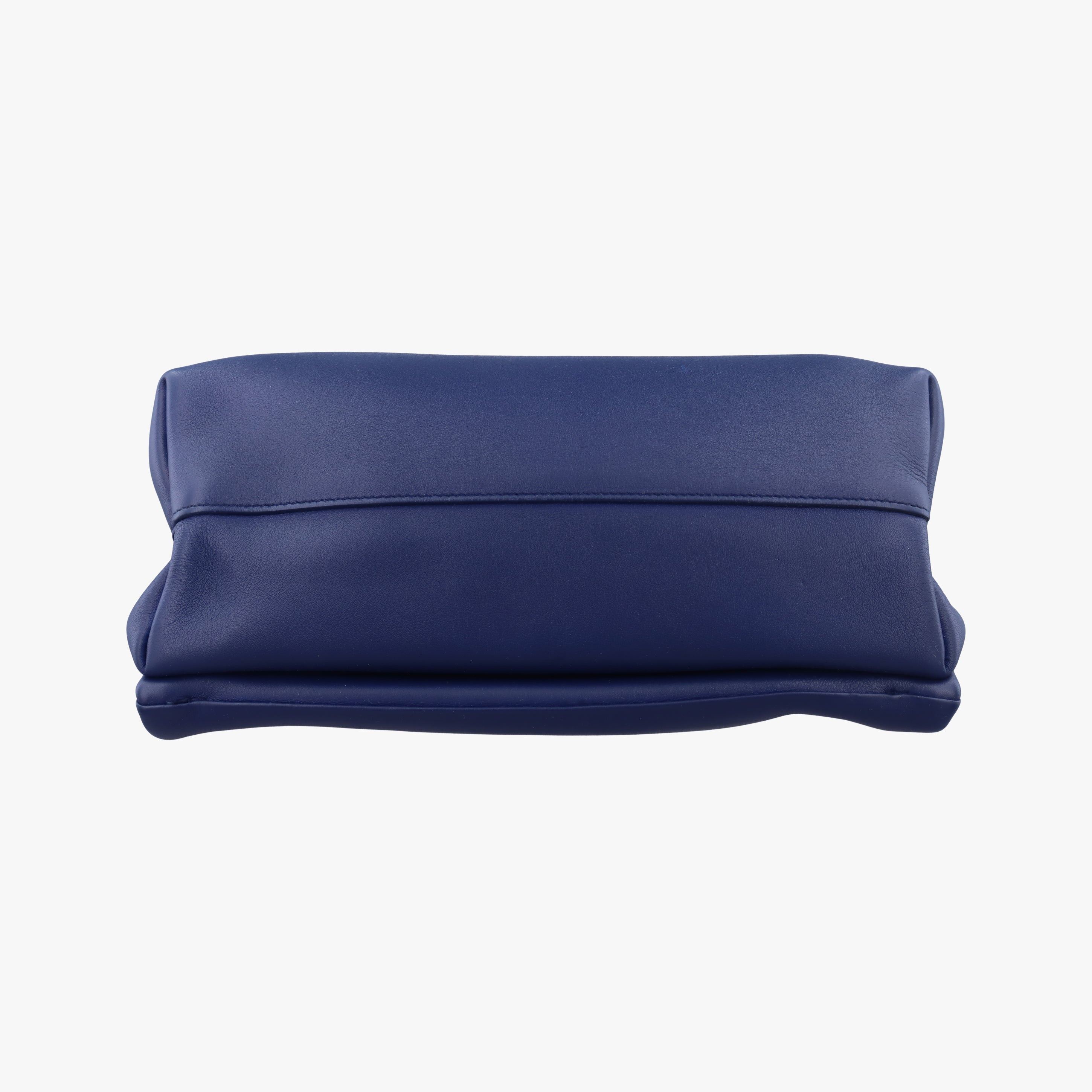 Double flap chain Blue Leather 25ダブルフラップチェーン ブルー レザー 25