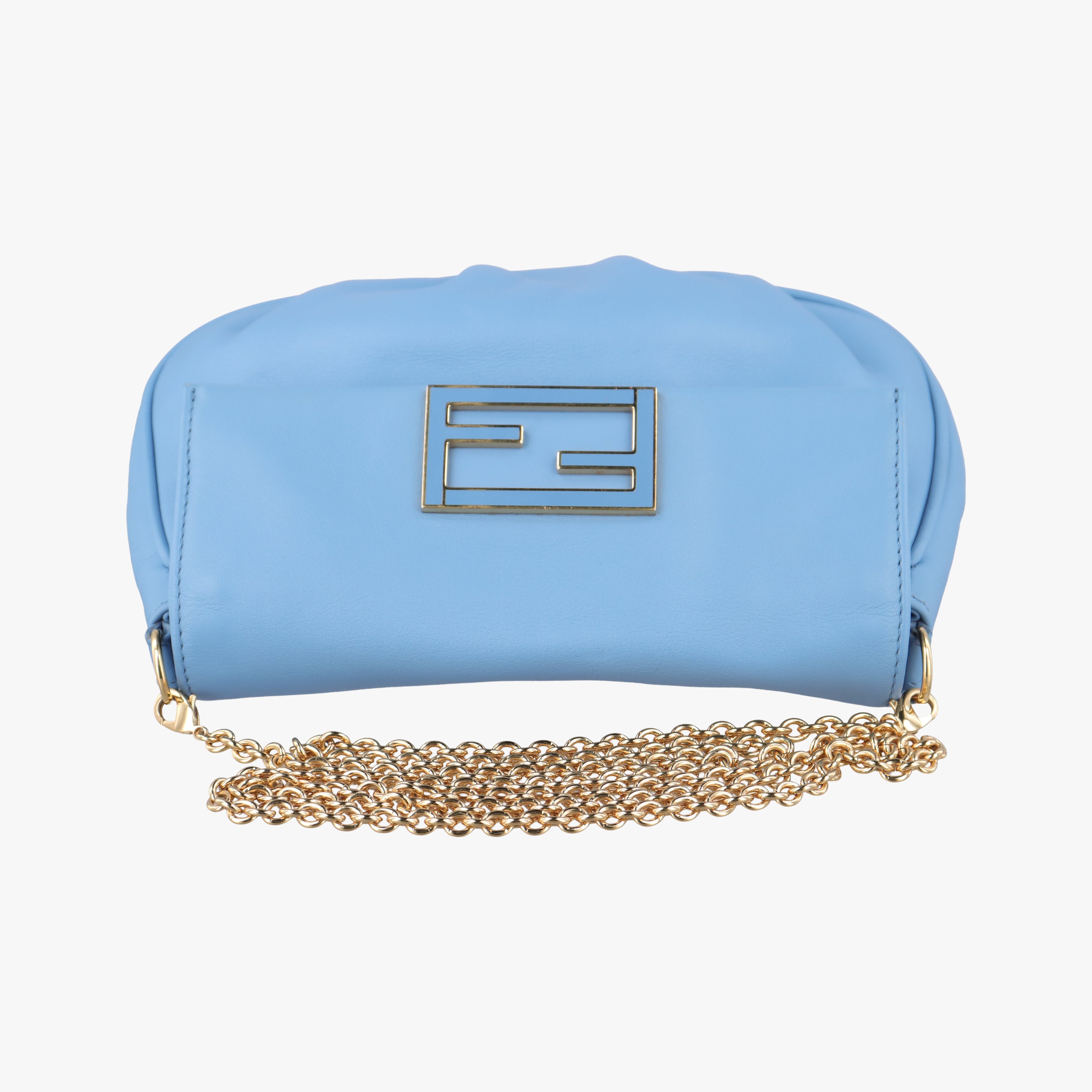 Fendista Pochette Blue Leather 8M0276 8M0276-D16 148-0053フェンディスタ ポシェット ブルー レザー 8M0276 8M0276-D16 148-0053