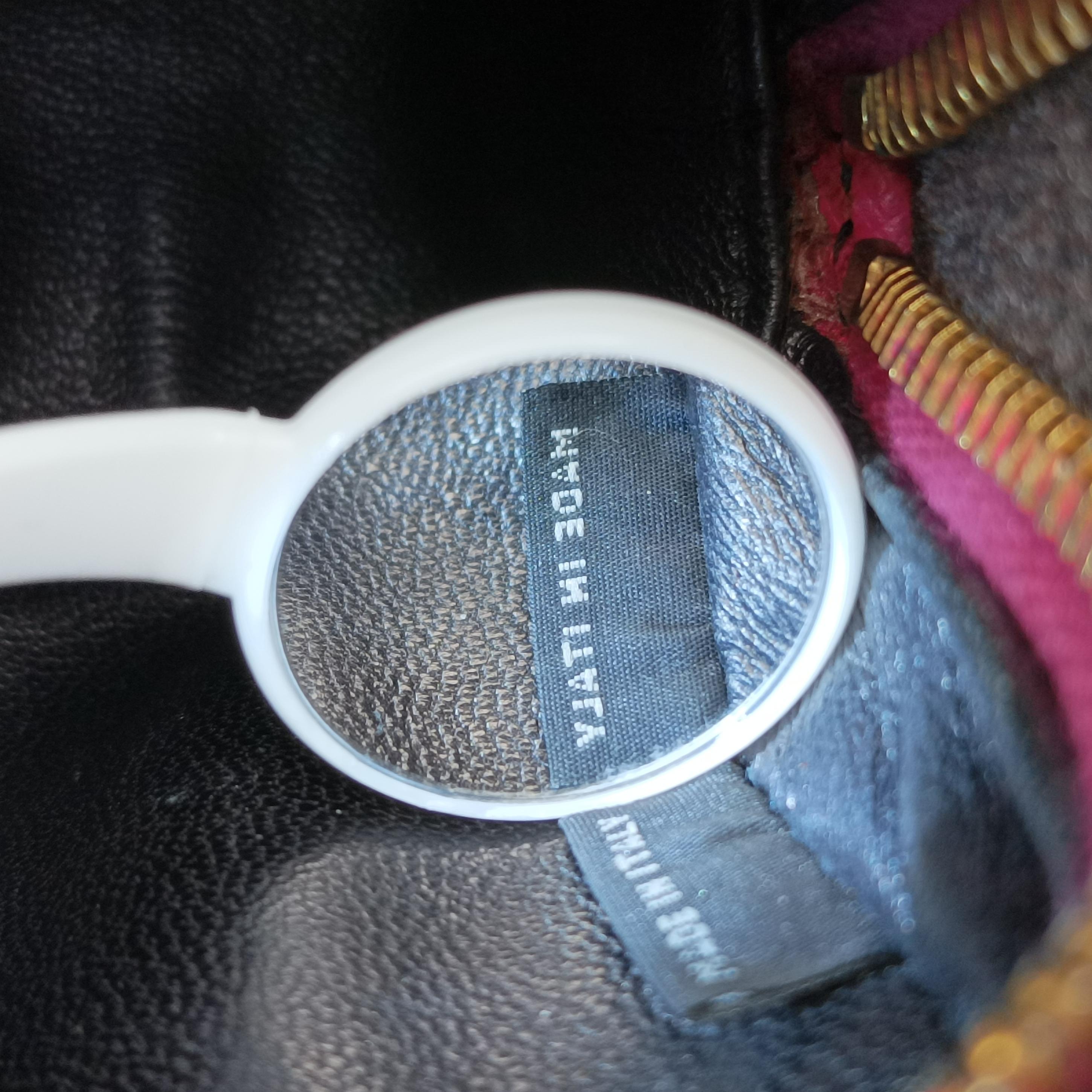 Bijou crystal studs Pink SAFFIANO Leather 1N1674 224ビジュークリスタルスタッズ ピンク サフィアーノレザー 1N1674 224