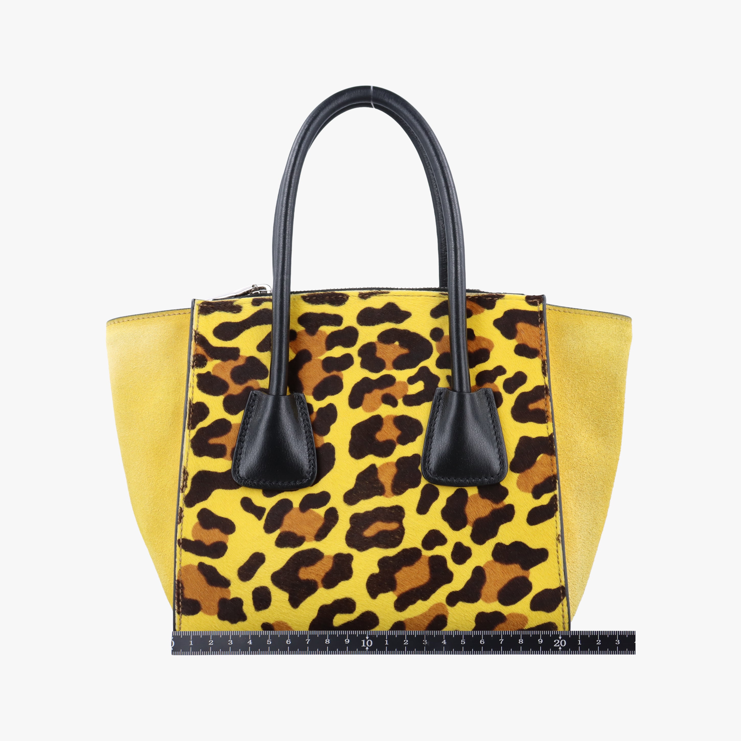 Leopard Pattern Cavallino yellow×Multicolour suede×Leather×ponyhair 1BA025 117 Aレオパード カヴァッリーノ イエロー×マルチカラー スエード×レザー×ハラコ 1BA025 117 A