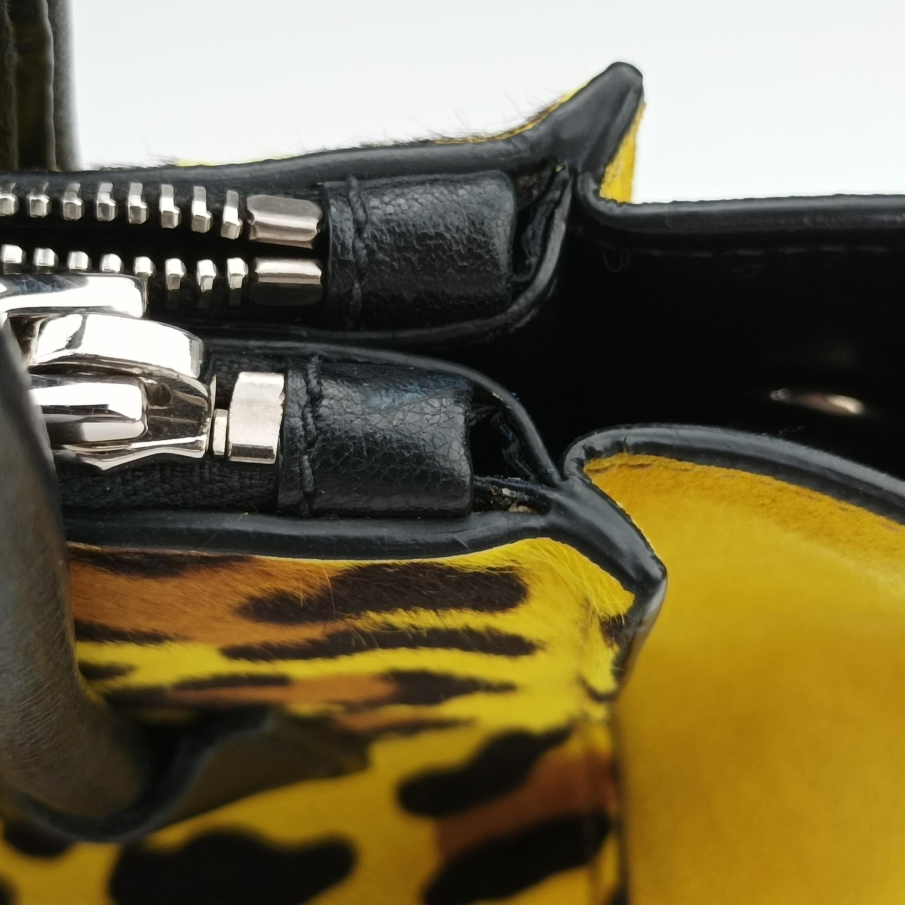 Leopard Pattern Cavallino yellow×Multicolour suede×Leather×ponyhair 1BA025 117 Aレオパード カヴァッリーノ イエロー×マルチカラー スエード×レザー×ハラコ 1BA025 117 A