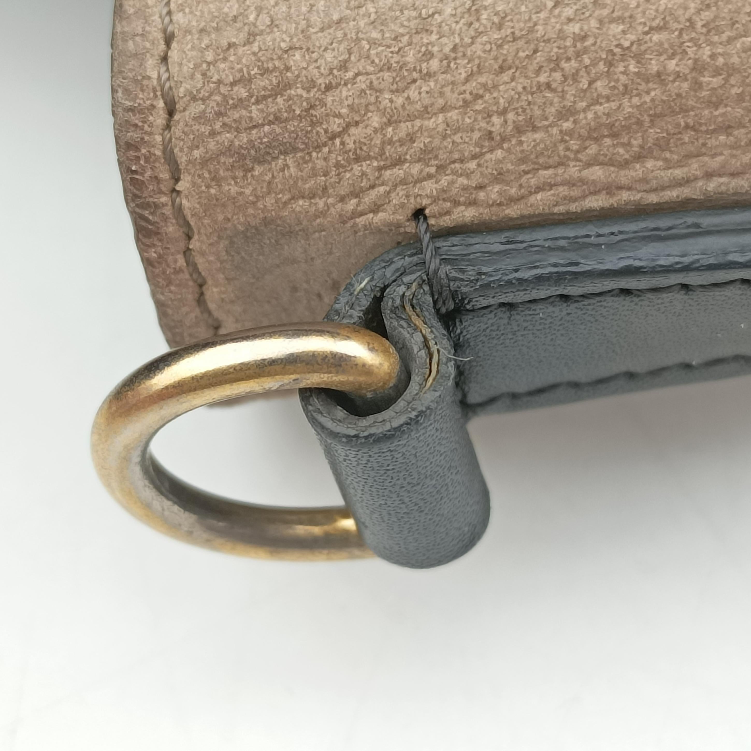 luggage nano shopper Brown x white x black Leather W-CE-3165ラゲージナノショッパー ブラウン×ホワイト×ブラック レザー W-CE-3165