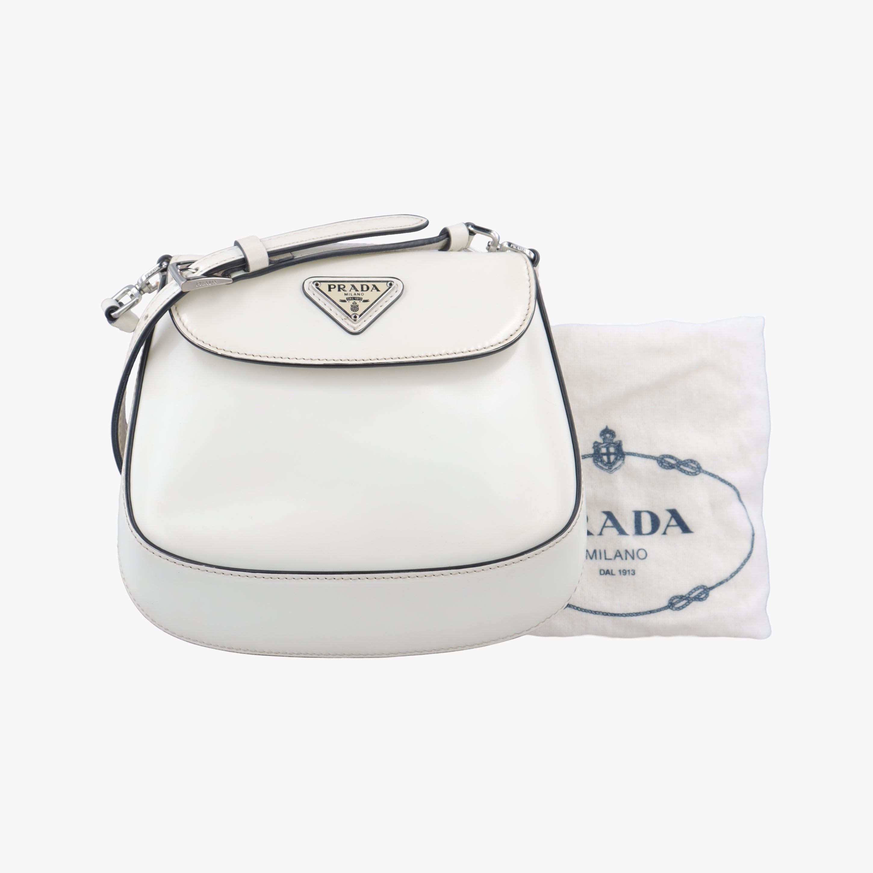 Cleo Flap White Leather 1BH188 7/Dクレオフラップ ホワイト レザー 1BH188 7/D