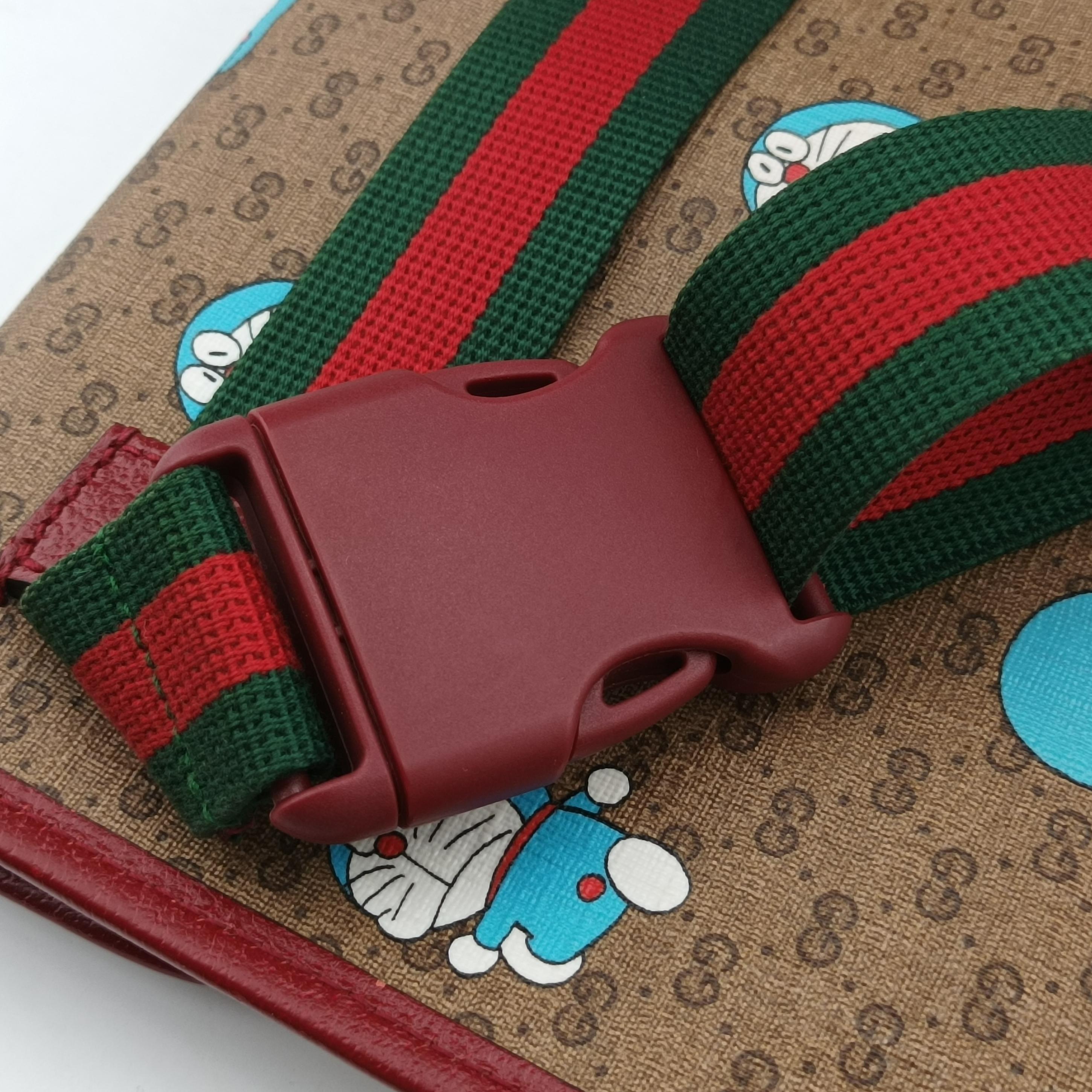 Doraemon collaboration Brown×red PVC coated canvas 647817 F034043463ドラえもん コラボ ブラウン×レッド PVCコーティングキャンバス 647817 F034043463