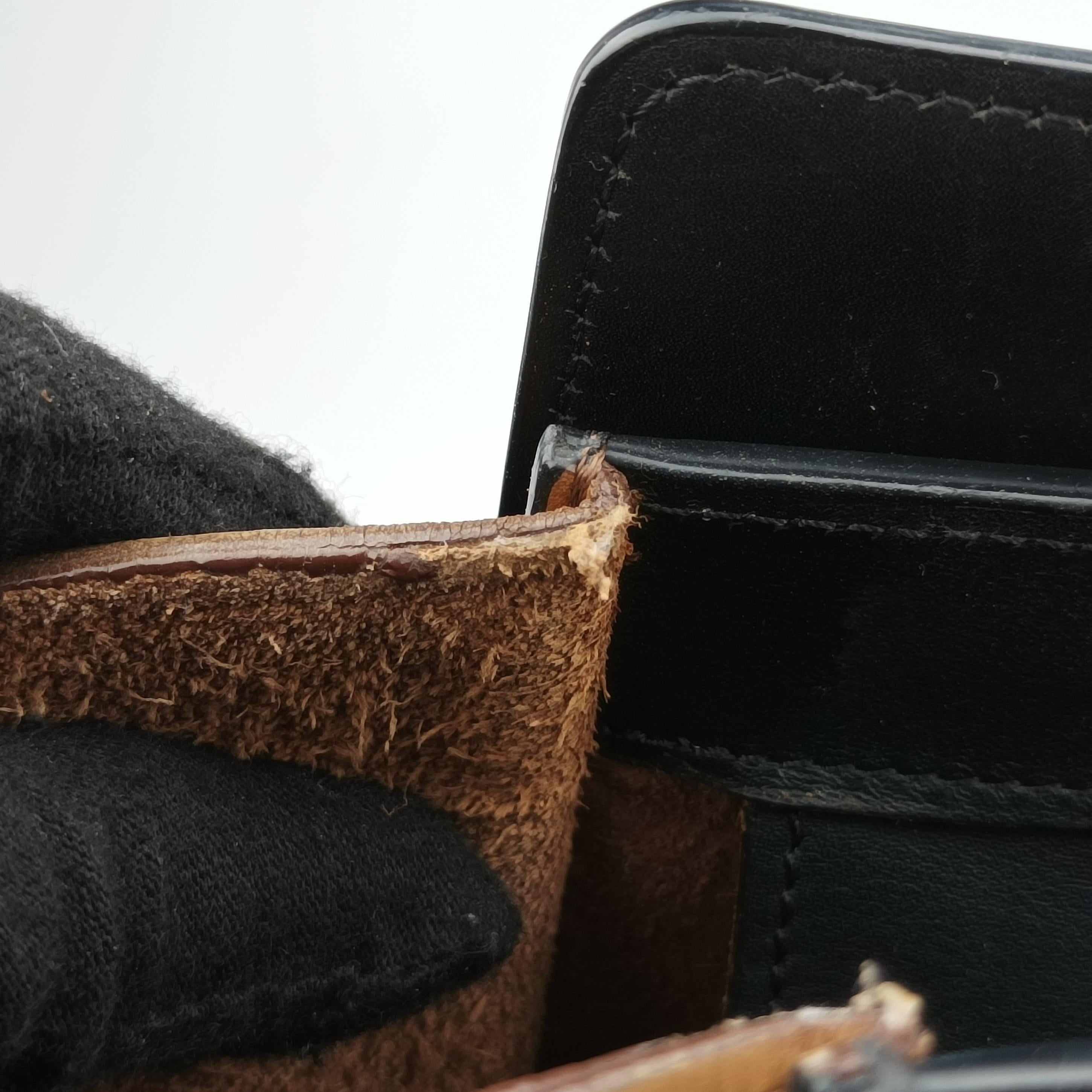 Luggage Mini Shopper Blue×Black×Beige Leather S-CU-4184ラゲージミニショッパー ブルー×ブラック×ベージュ レザー S-CU-4184