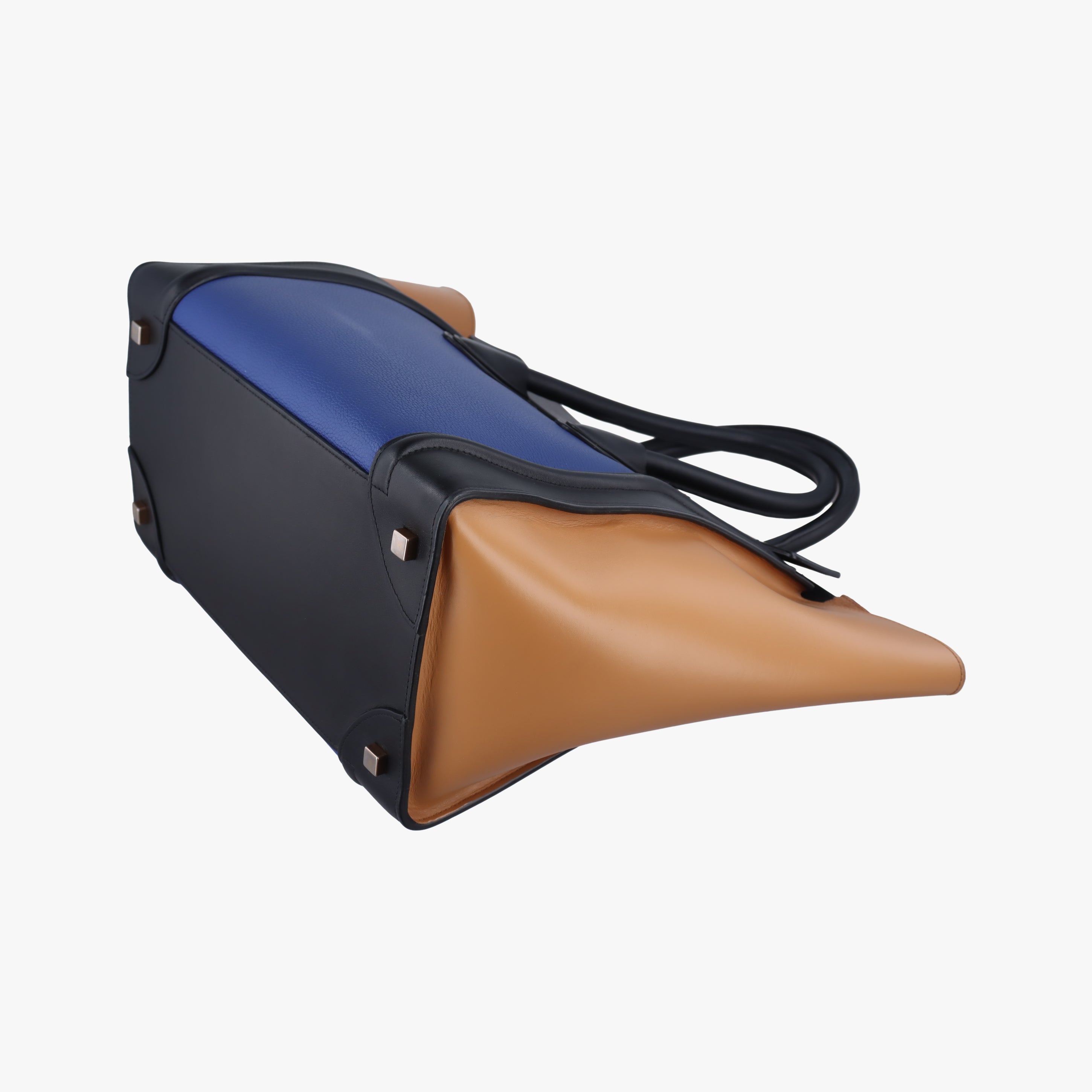 Luggage Mini Shopper Blue×Black×Beige Leather S-CU-4184ラゲージミニショッパー ブルー×ブラック×ベージュ レザー S-CU-4184