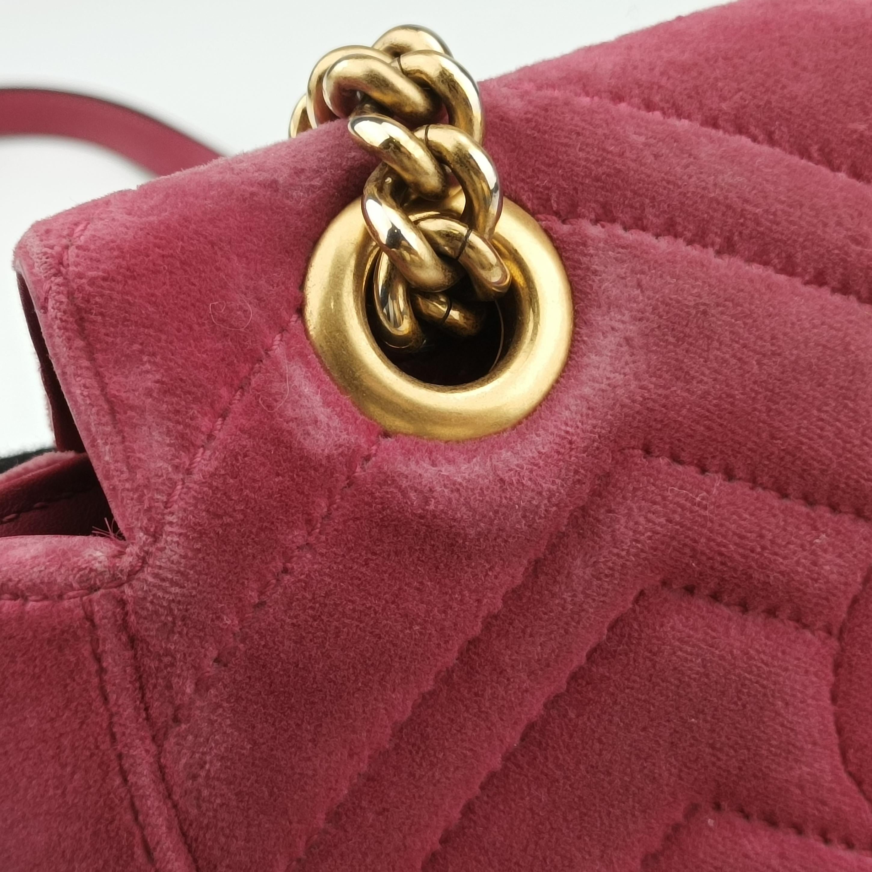 GG Marmont Pink velour 446744 A022312611GGマーモント ピンク ベロア 446744 A022312611