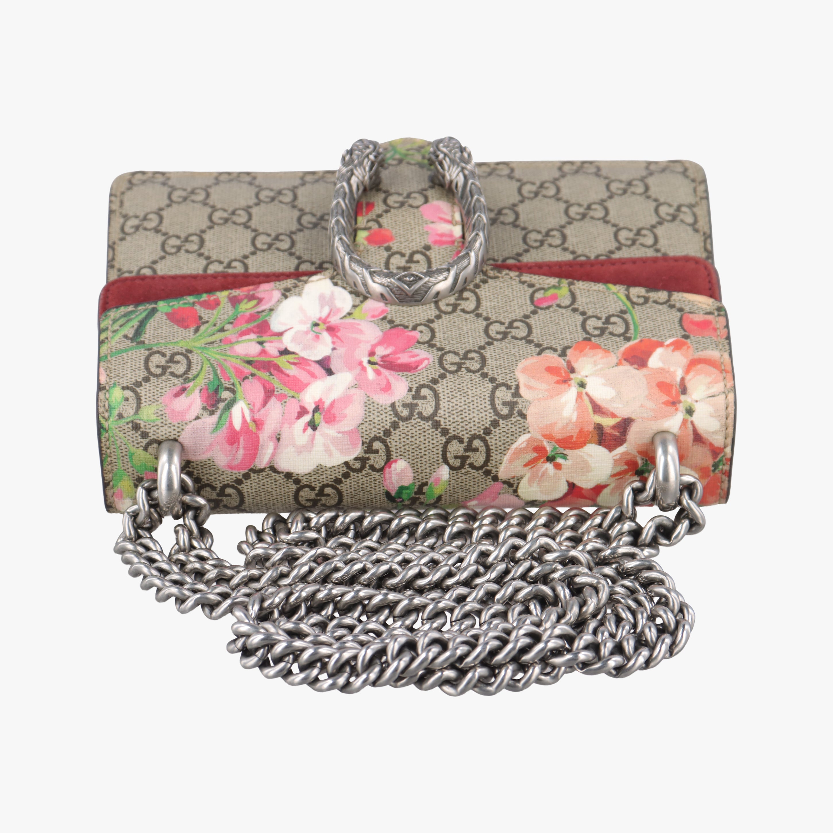 Dionysus beige×red×multicolor PVC coated canvas 421970 G025238917ディオニュソス ベージュ×レッド×マルチカラー PVCコーティングキャンバス 421970 G025238917