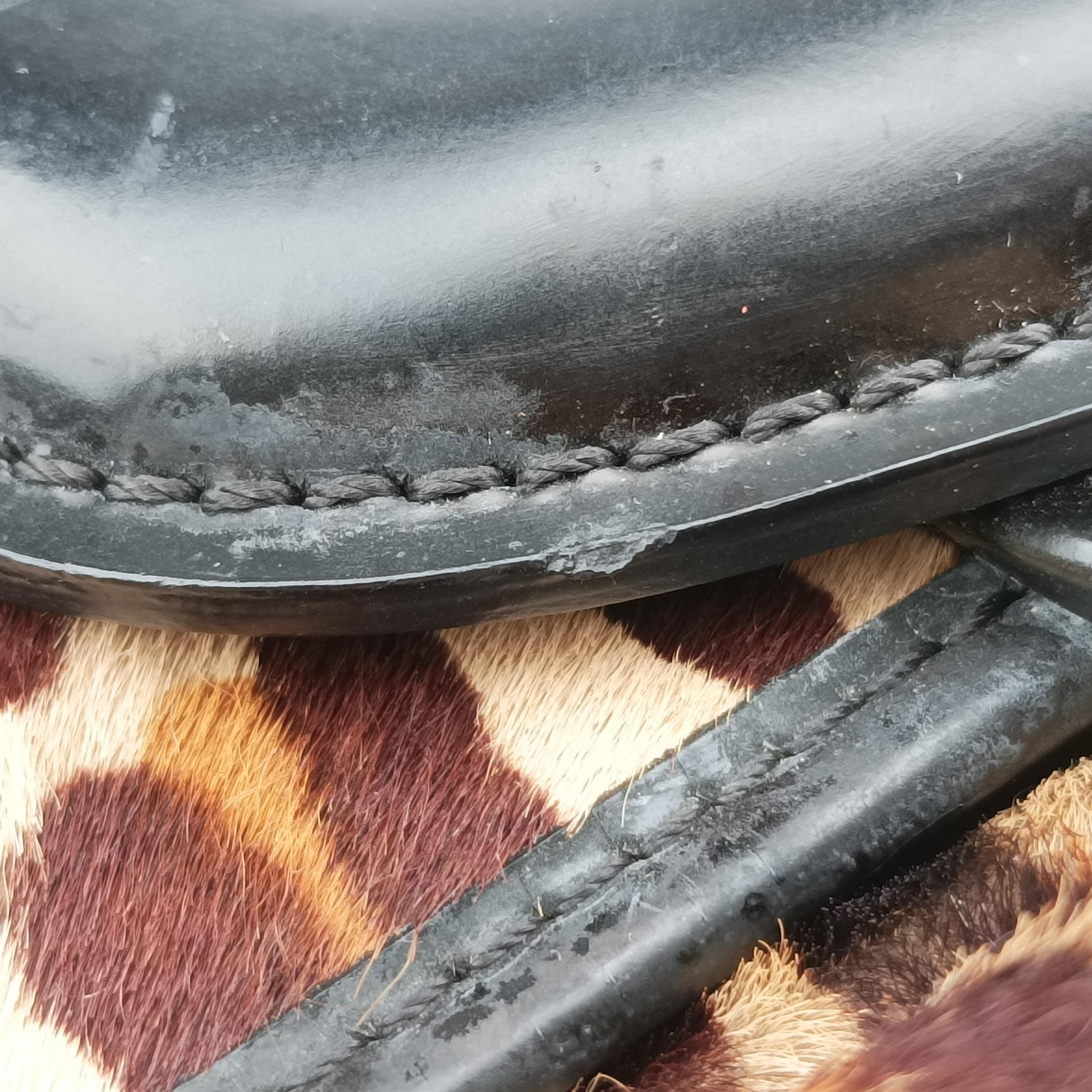 Stripe Calfhair and Velvet Multicolour ponyhair 8BN165 2370-8BN165-VXM-069ストライプカーフヘアとベルベット マルチカラー ハラコ 8BN165 2370-8BN165-VXM-069