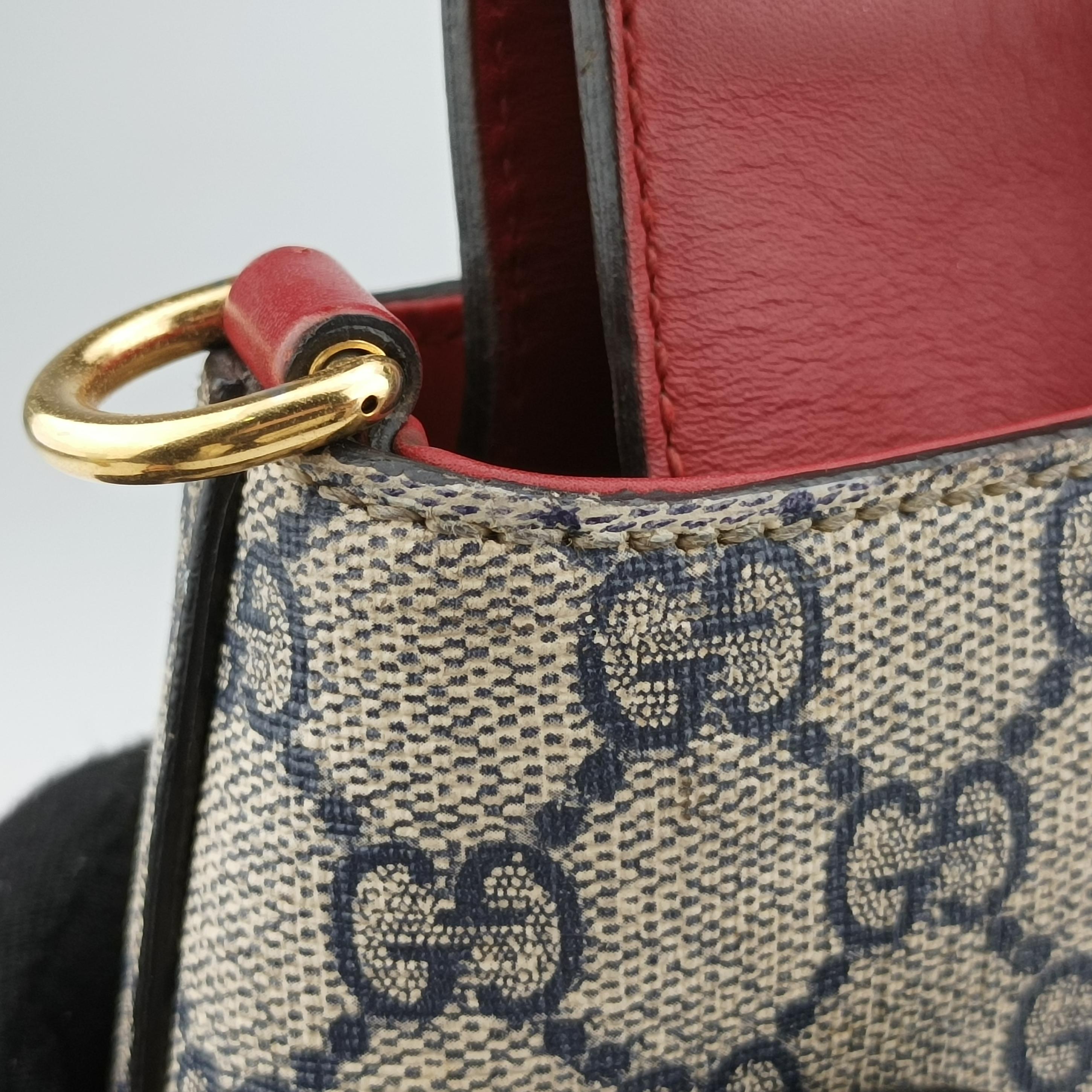 GG SUPREME beige×red×Navy PVC coated canvas 409534 E020634177GGスプリーム ベージュ×レッド×ネイビー PVCコーティングキャンバス 409534 E020634177