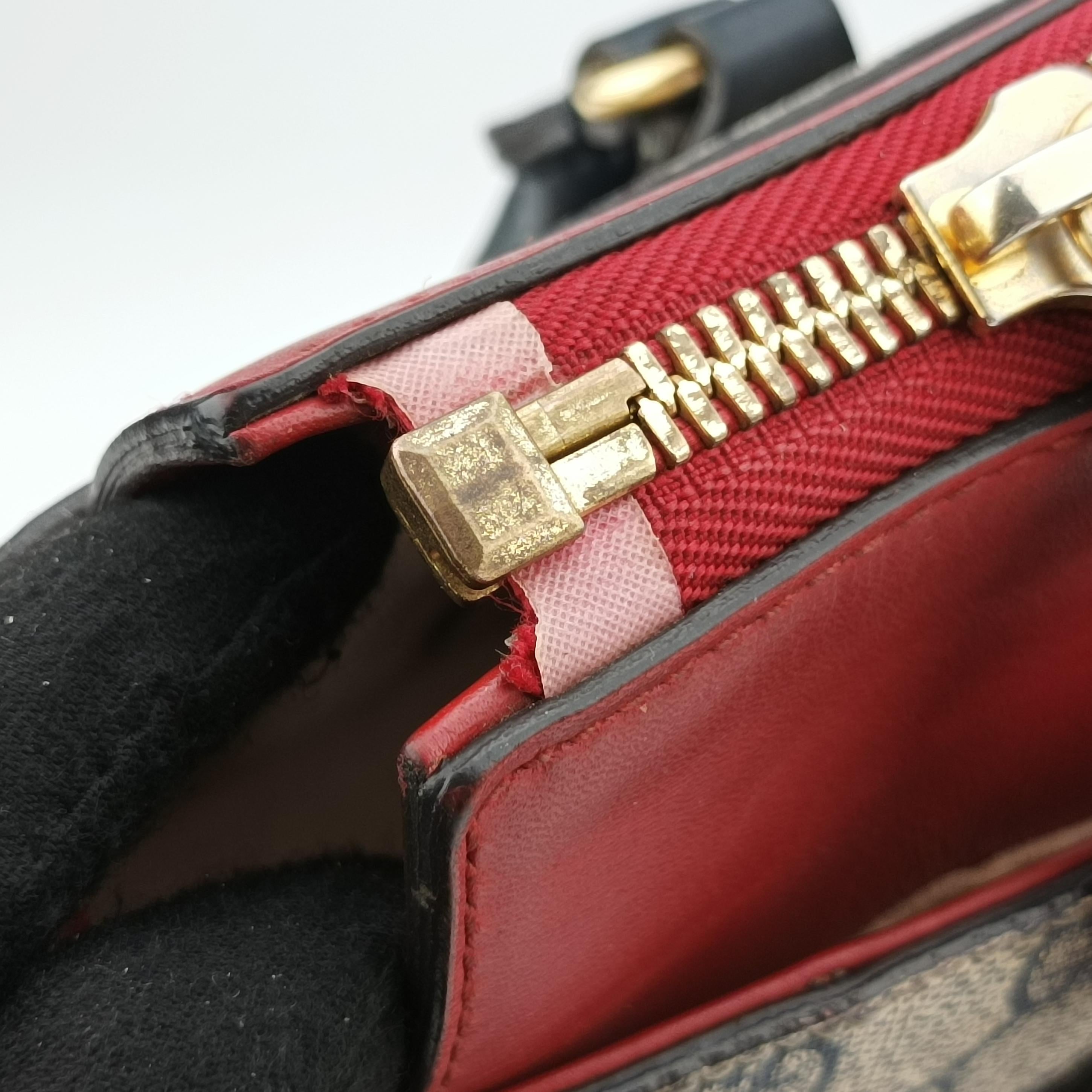 GG SUPREME beige×red×Navy PVC coated canvas 409534 E020634177GGスプリーム ベージュ×レッド×ネイビー PVCコーティングキャンバス 409534 E020634177