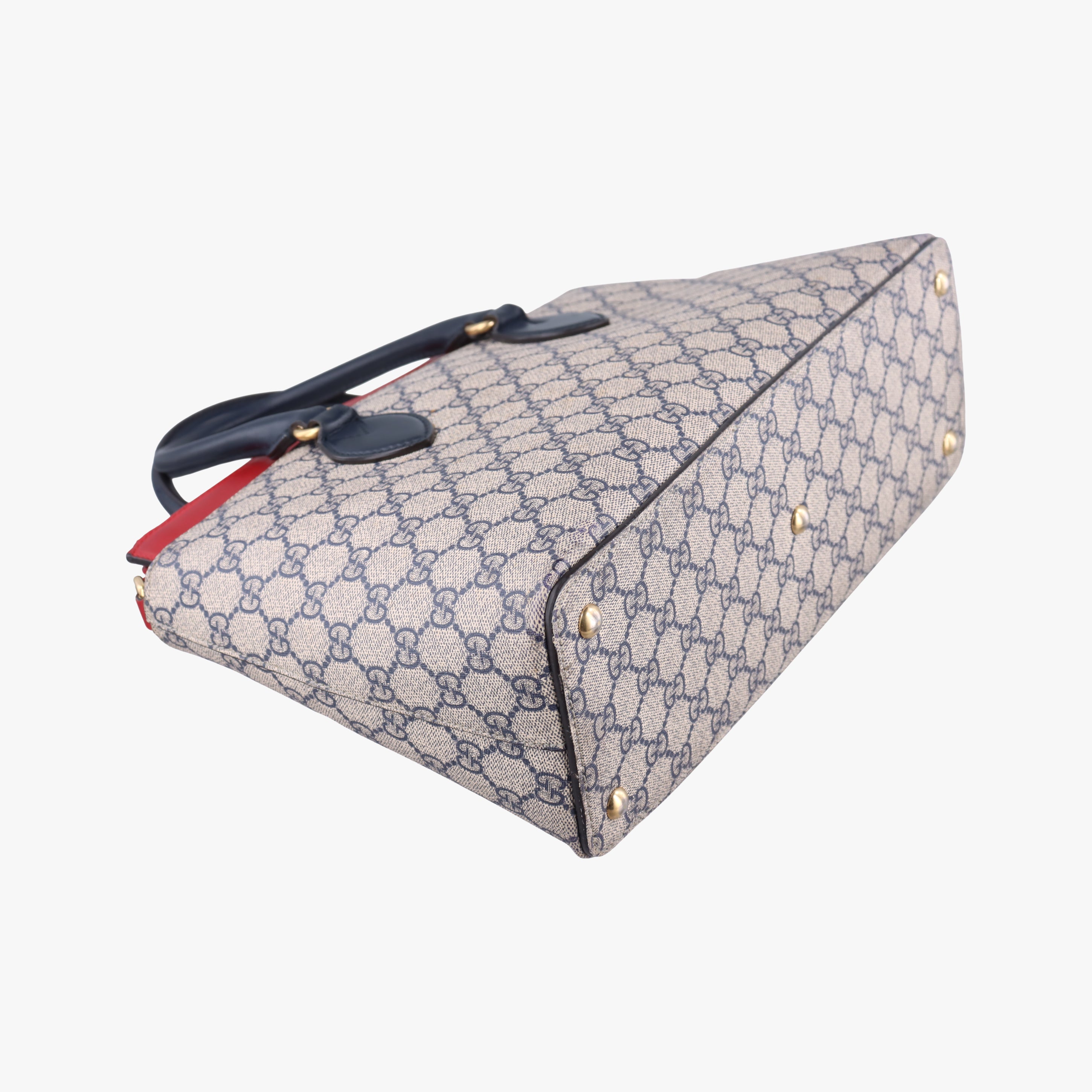 GG SUPREME beige×red×Navy PVC coated canvas 409534 E020634177GGスプリーム ベージュ×レッド×ネイビー PVCコーティングキャンバス 409534 E020634177