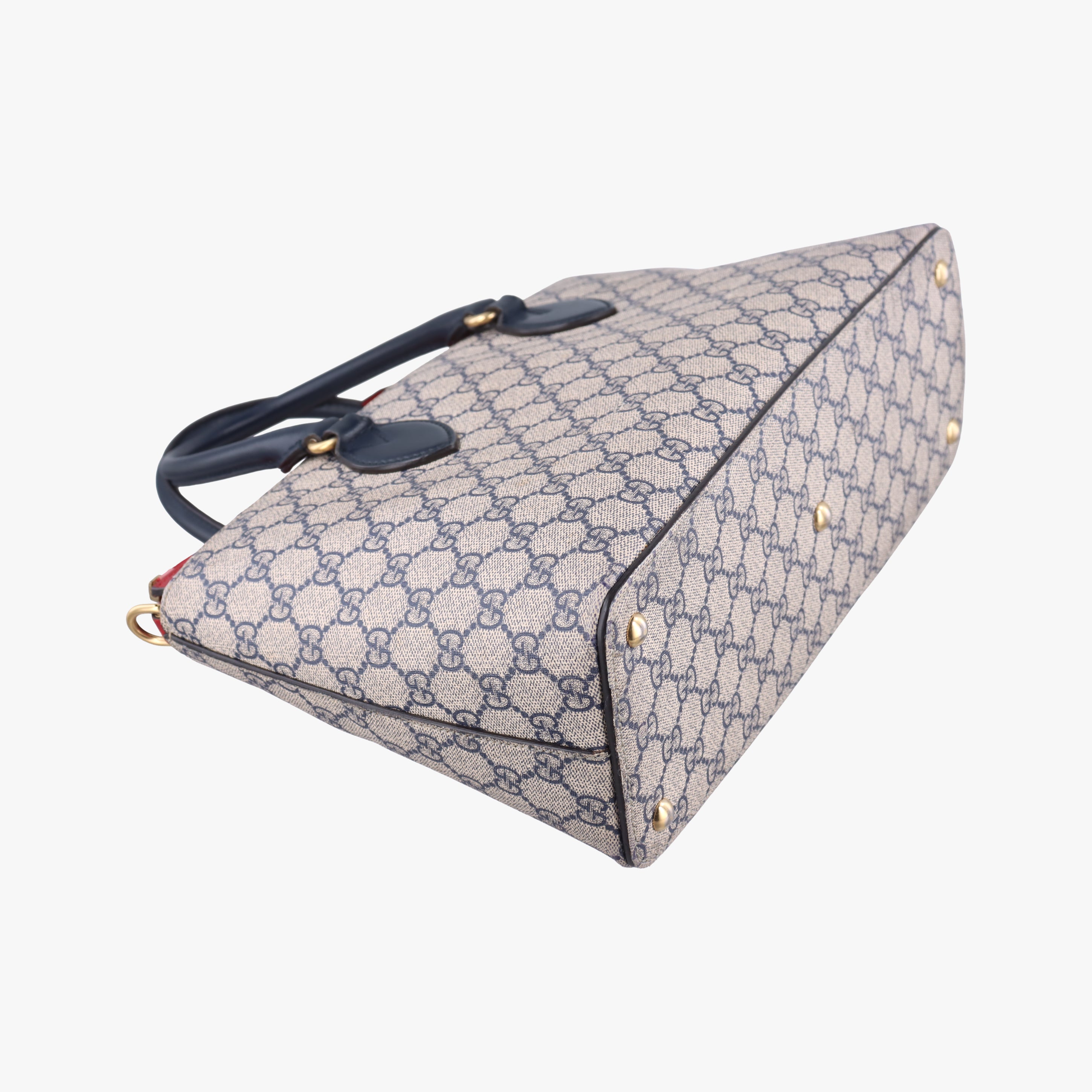 GG SUPREME beige×red×Navy PVC coated canvas 409534 E020634177GGスプリーム ベージュ×レッド×ネイビー PVCコーティングキャンバス 409534 E020634177